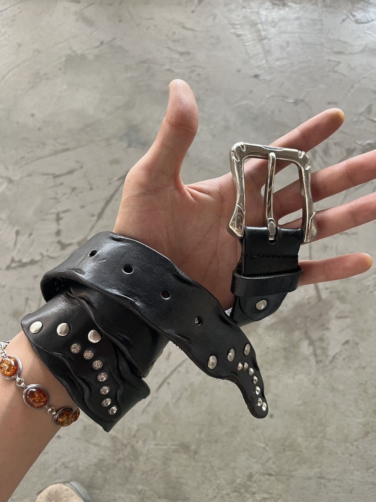 14th Addiction Y2K Studded leather belts Kmrii style Size ONE SIZE - 5 Thumbnail