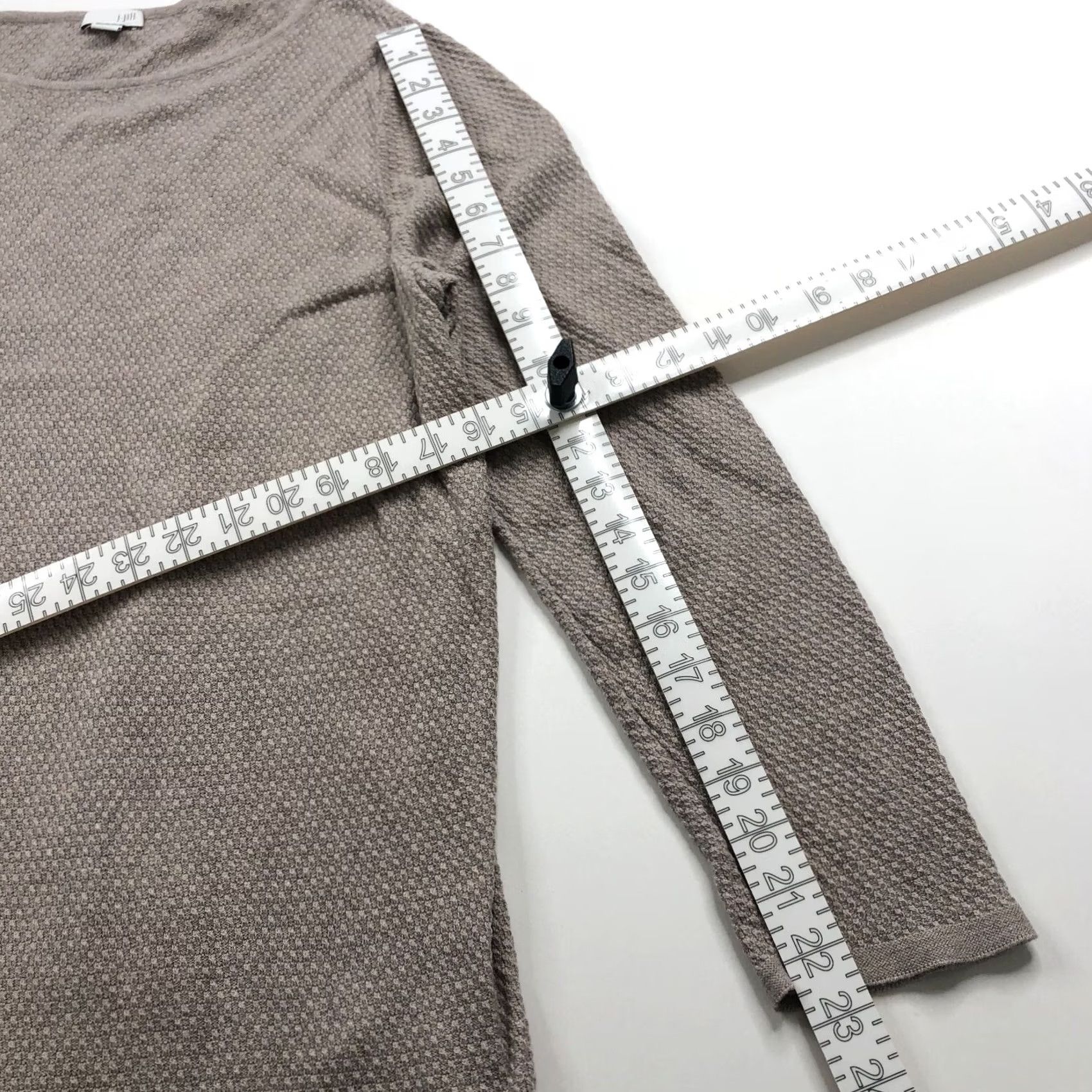 J. Jill J. Jill L Women's Knit Boat Neck Pullover Lightweight Sweater Tan Oatmeal Shirt/Top Size L / US 10 / IT 46 - 4 Thumbnail