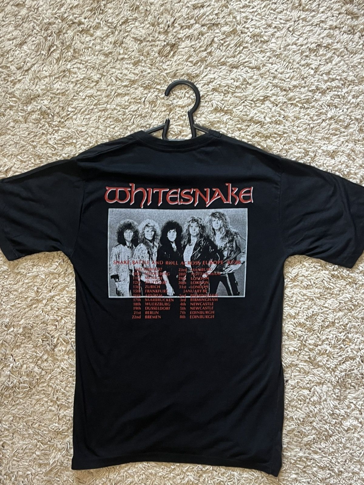 Band Tees Vintage 1987 Whitesnake tour tee David Coverdale rare band Size US M / EU 48-50 / 2 - 2 Thumbnail