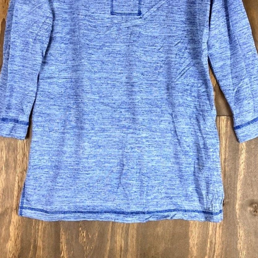 Talbots T by Talbots Shirt Women Blue 3/4 Sleeve Athletic Stretch XS V-Neck Relaxed Casual Size XS / US 0-2 / IT 36-38 - 3 Thumbnail