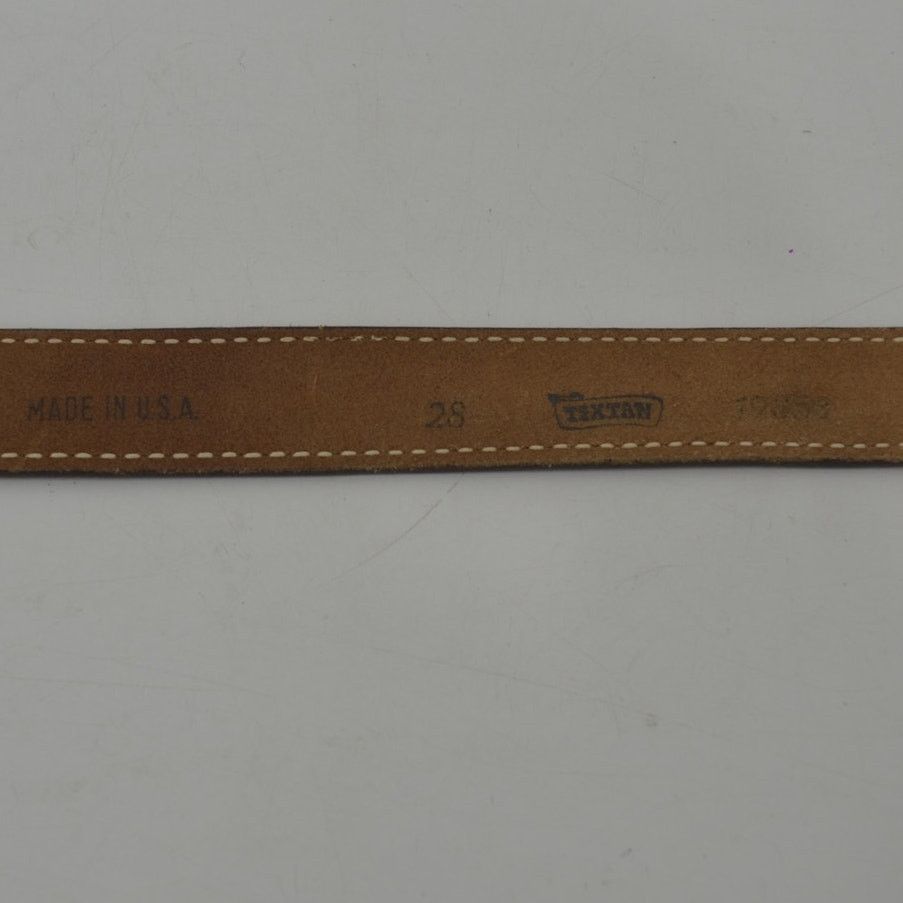 Vintage TexTan Women's Western Cowgirl Brown Leather Belt Boho Sz 28 Size ONE SIZE - 5 Thumbnail