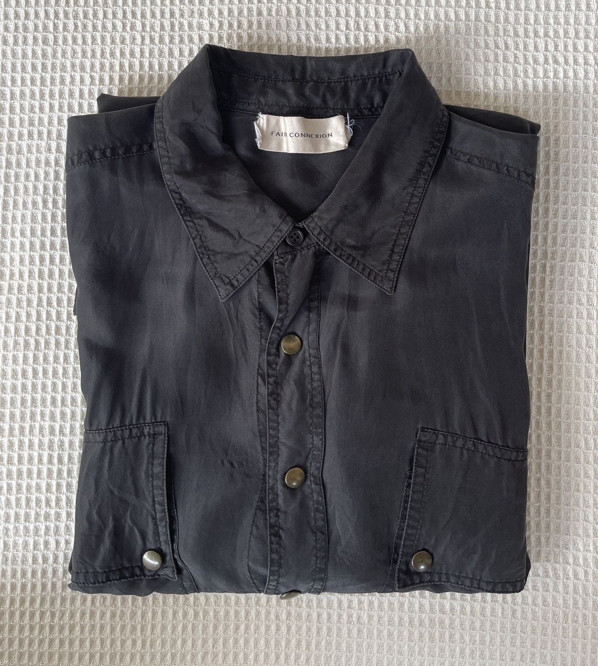 Faith Connexion FAITH CONNEXION SILK PONGE SHIRT BUTTON UP LONG SLEEVE Size US XS / EU 42 / 0 - 16 Thumbnail