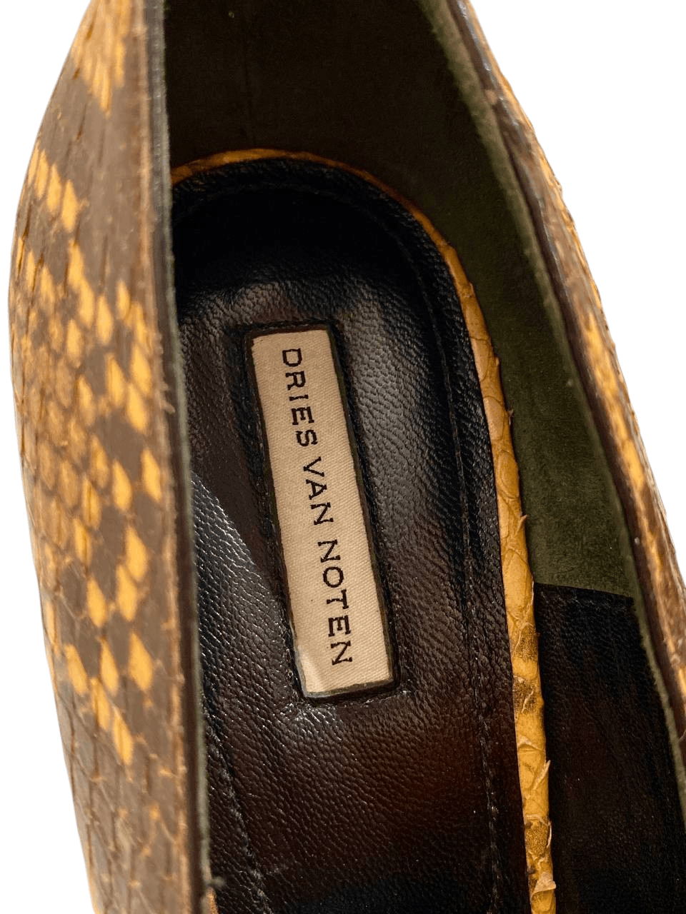 Dries Van Noten Dries Van Noten Python Leather Court High Heels Pumps Size US 7 / IT 37 - 7 Thumbnail