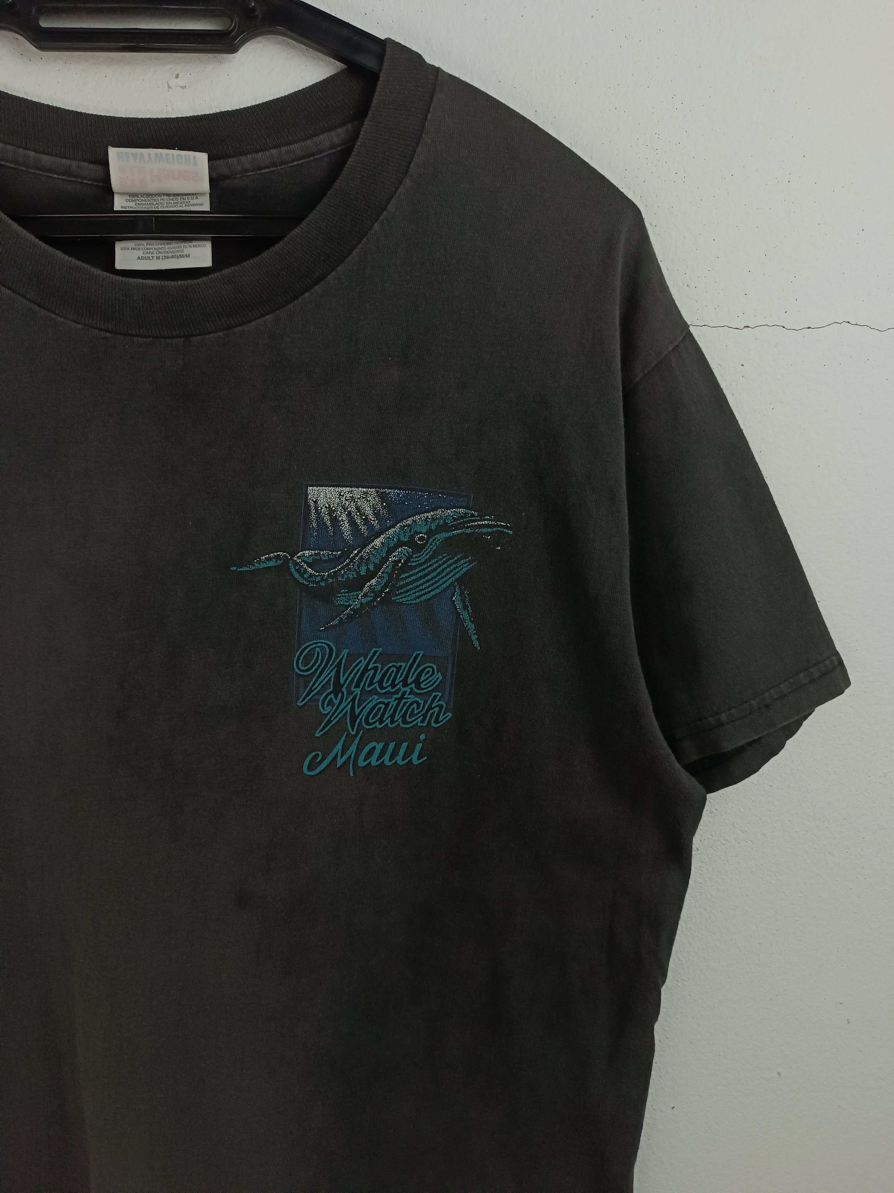 Vintage FADED VINTAGE 90'S MAUI WHALE ISLAND GIANT HAWAII GUAM TEE Size US M / EU 48-50 / 2 - 10 Thumbnail