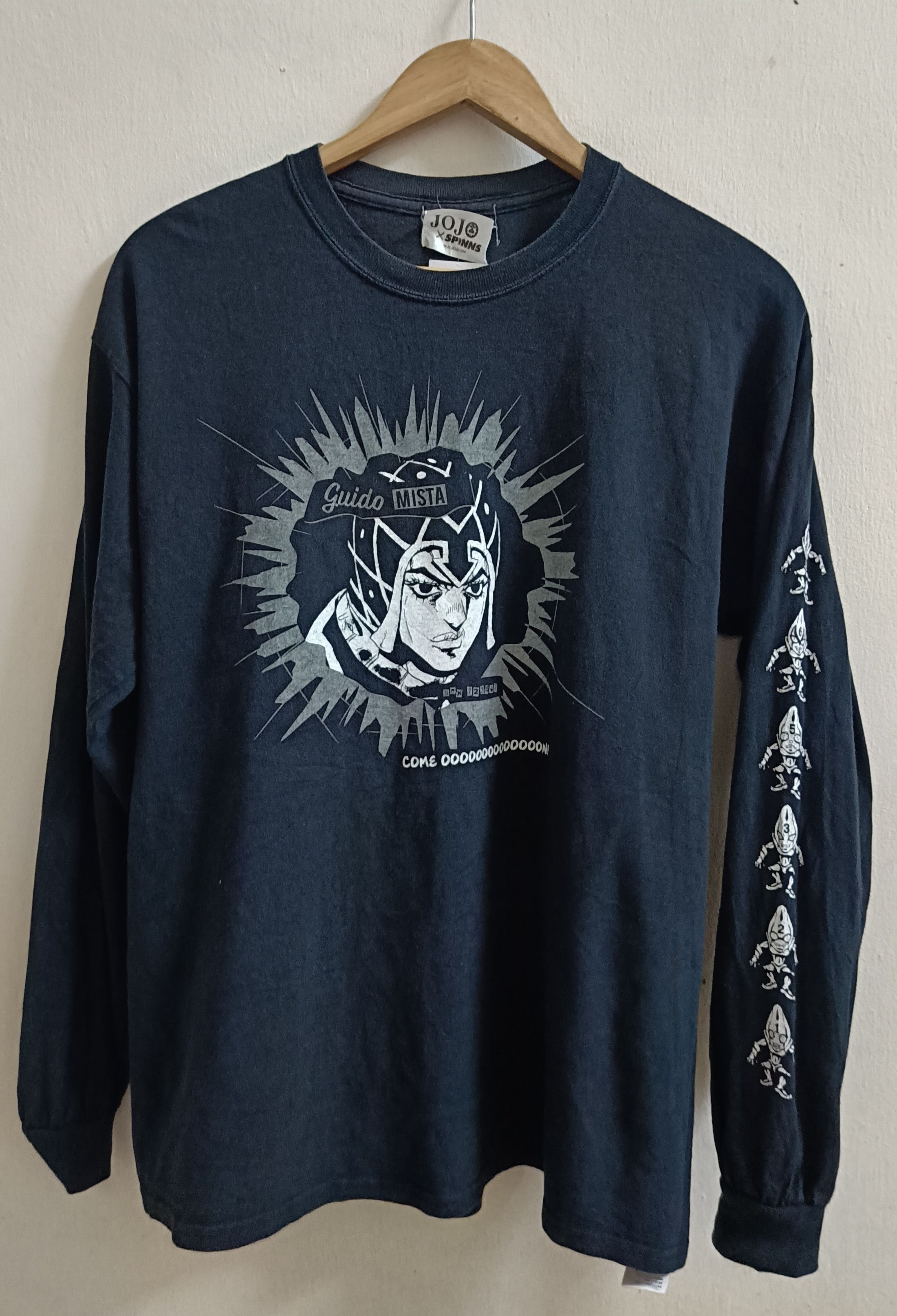 image of Rare Spinns X Jojo Bizarre Adventure L/s Tee in Black, Men's (Size Large)