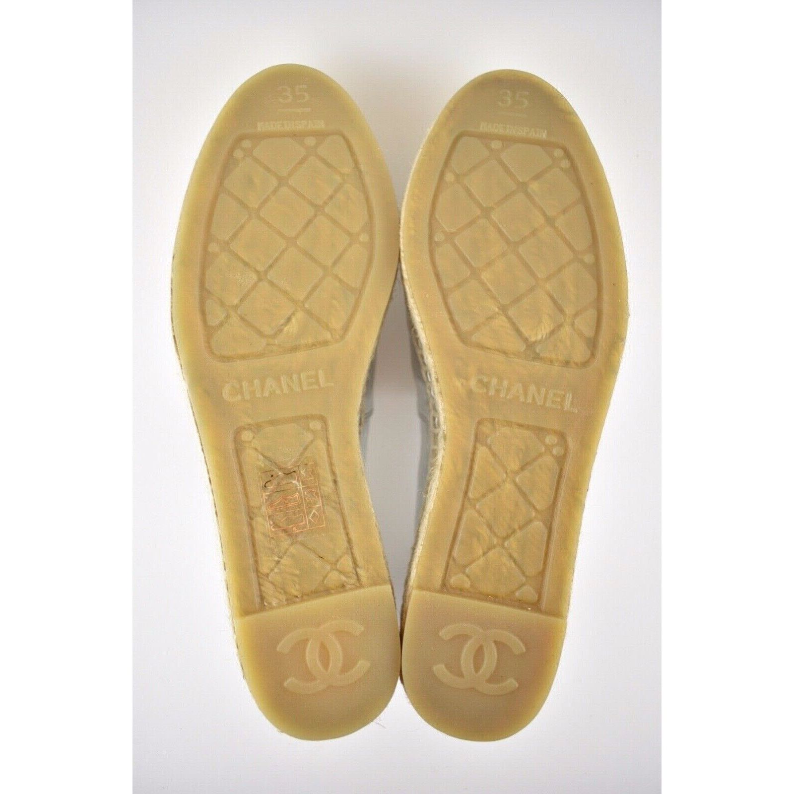 Chanel 19C Laminated Leather Doubl Sole Espadrille Ballet Flat 35 Size US 5 / IT 35 - 12 Thumbnail