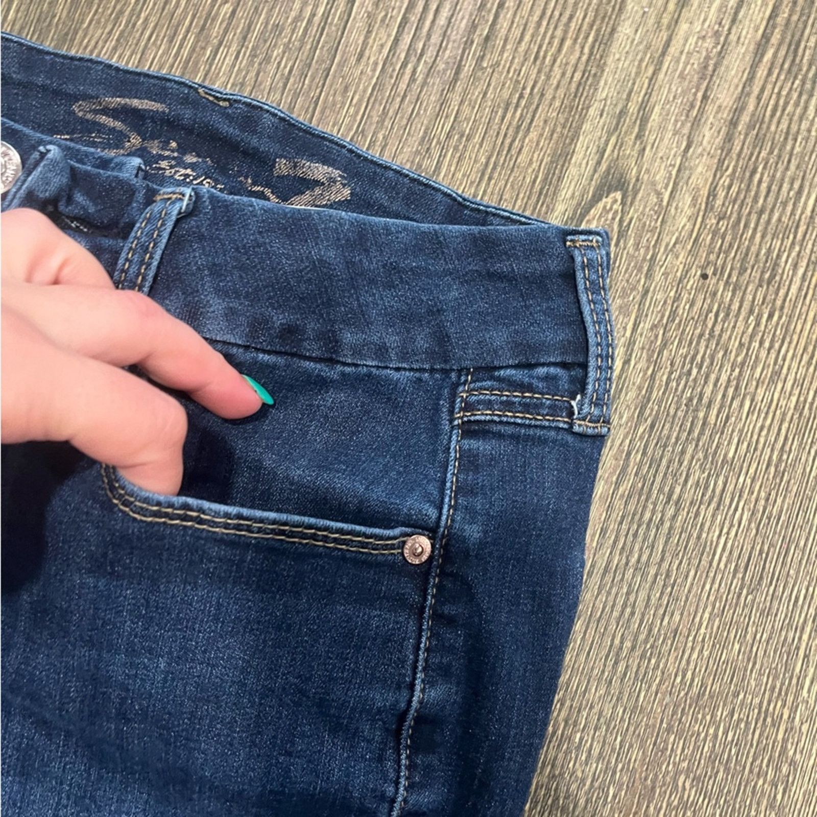 Seven 7 Seven7 High-Rise Tummyless Skinny Jeans Denim Blue Size 6 Size 28" / US 6 / IT 42 - 4 Thumbnail