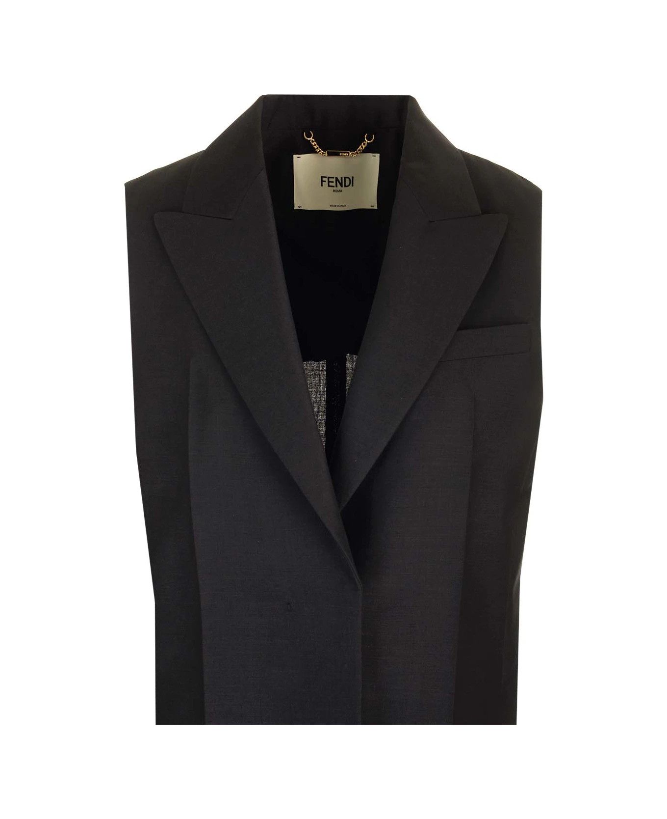 Fendi o1s1wg110426 Gilet in Black Size M / US 6-8 / IT 42-44 - 3 Thumbnail