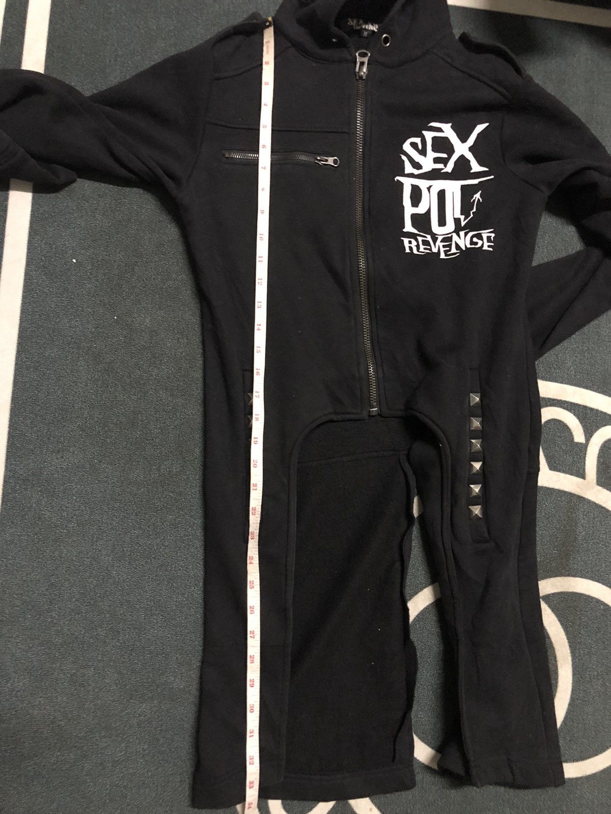Seditionaries Vintage Sex Pot Revenge Punk Big Print Zipped Hoodie Fashion Size S / US 4 / IT 40 - 10 Thumbnail