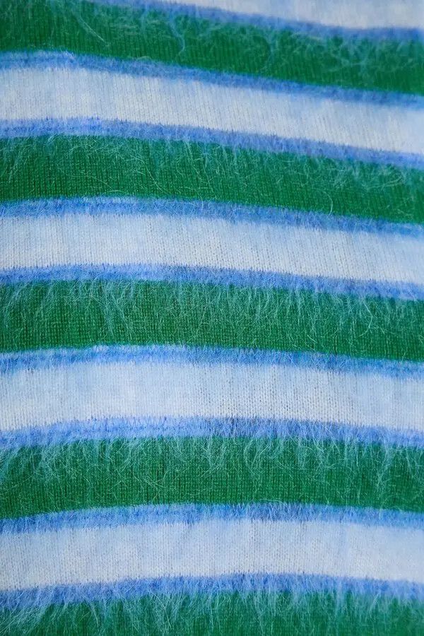 Marni o1w1db11125 Striped Brushed Wool Sweater in Multicolor Size S / US 4 / IT 40 - 4 Thumbnail
