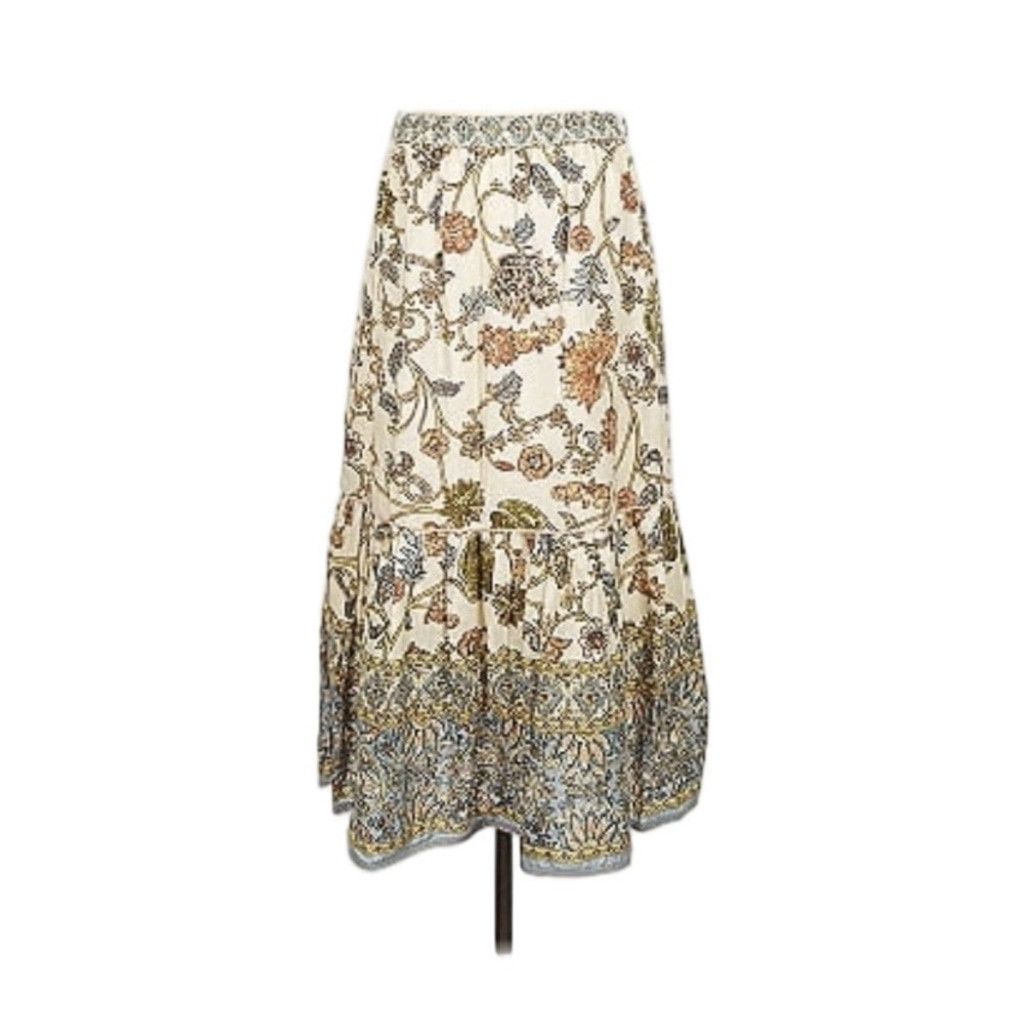 Other NEW* HOUSE OF HARLOW 1960 Floral Beige Red Blue Maxi Skirt S Size 27" / US 4 / IT 40 - 1 Thumbnail