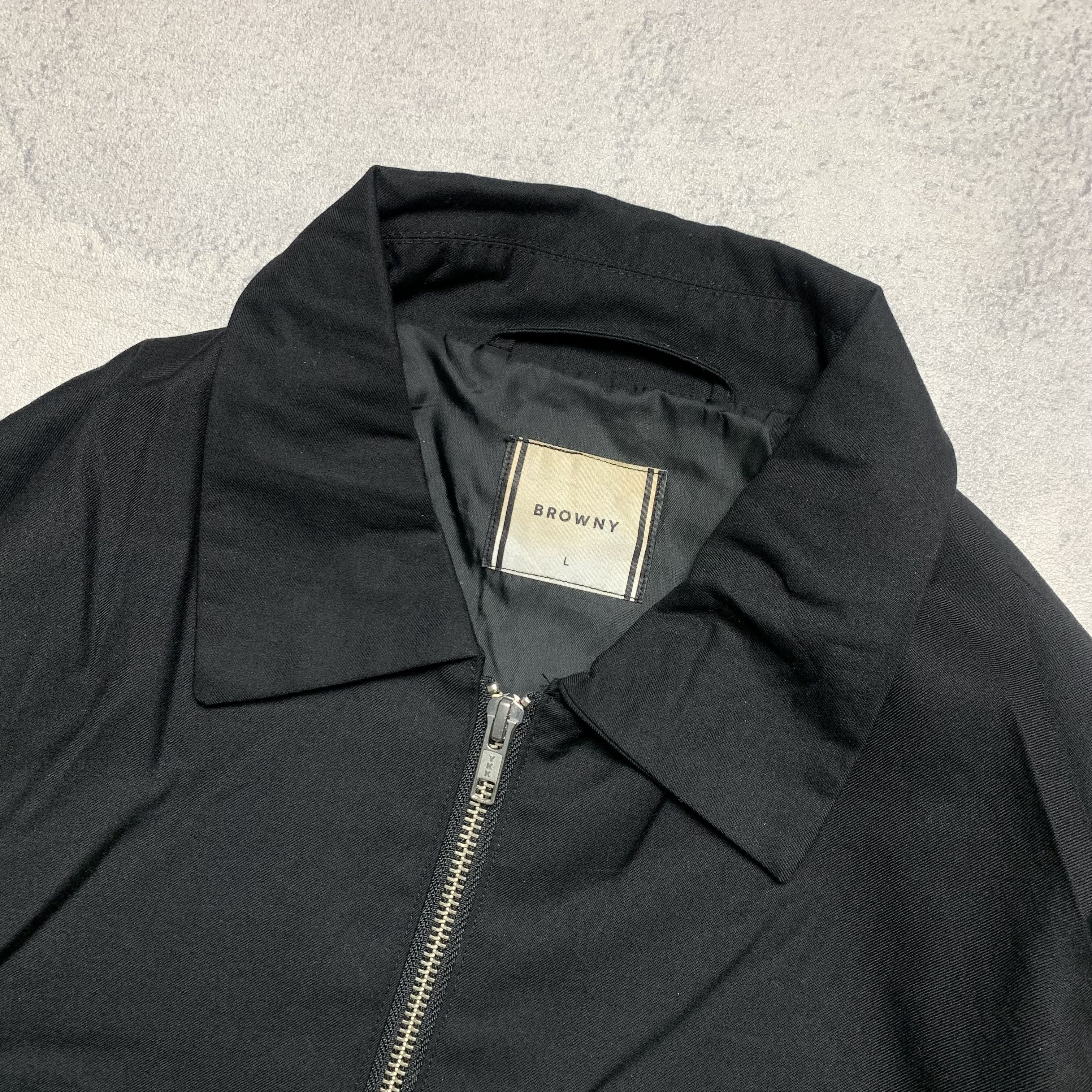 Japanese Brand Browny Black Casual Jacket Zip Up Size US L / EU 52-54 / 3 - 3 Thumbnail