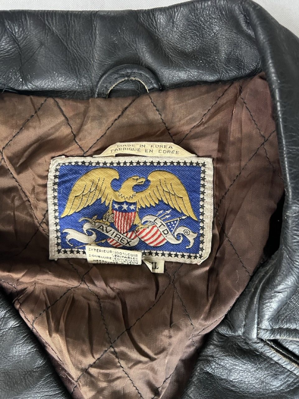 Avirex Avirex USA Leather Biker Jacket – XL – Made in Korea – 1990s Size US XL / EU 56 / 4 - 5 Thumbnail