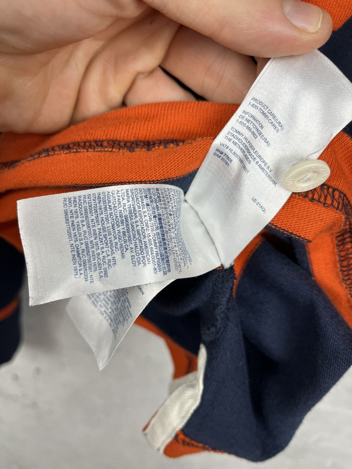 Tommy Hilfiger × Vintage Vintage Tommy Hilfiger Striped Rugby Preppy Shirt Size US S / EU 44-46 / 1 - 8 Thumbnail