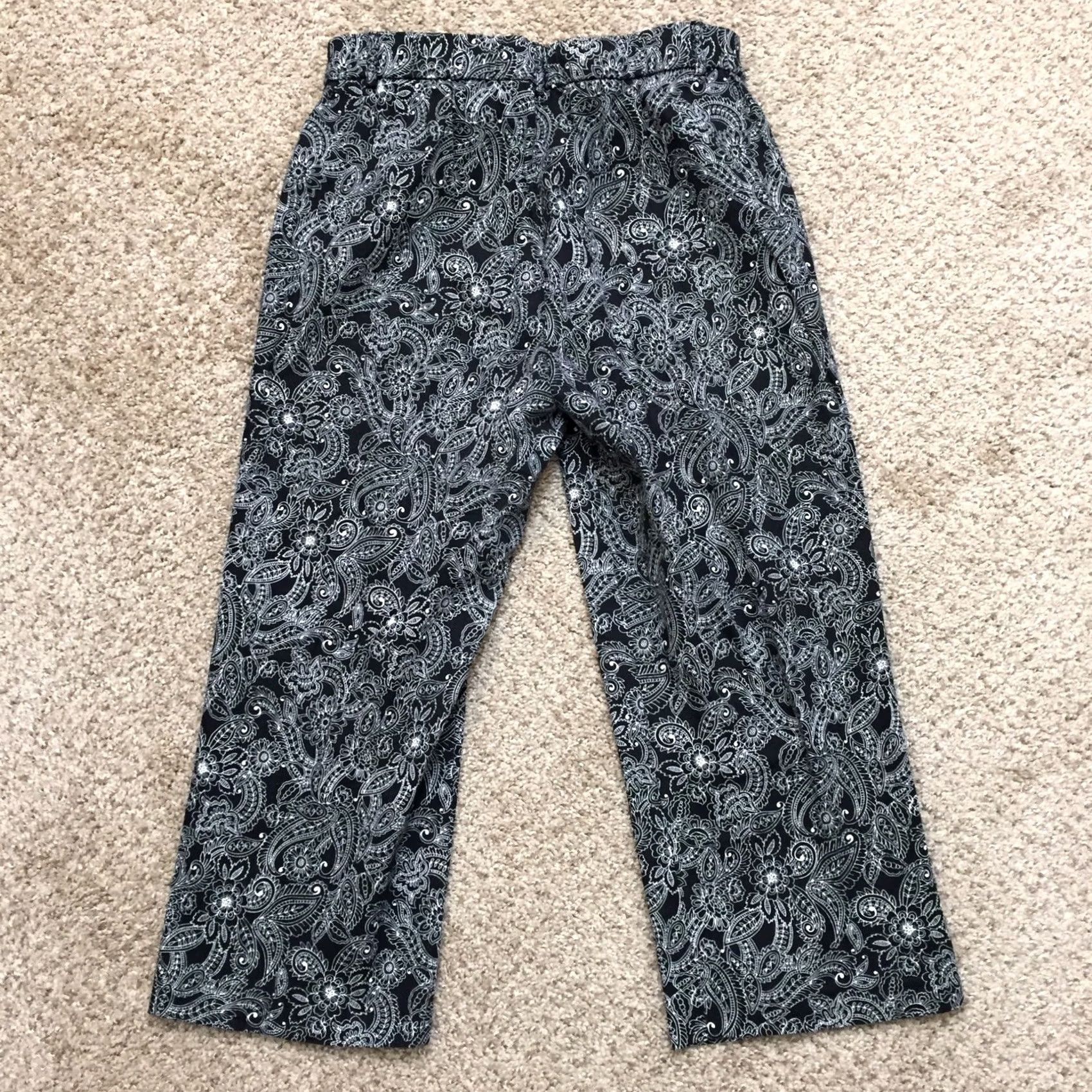 Vintage Briggs New York Pants Womens 8 Black Capri Size Paisley Size 30" / US 8 / IT 44 - 4 Thumbnail