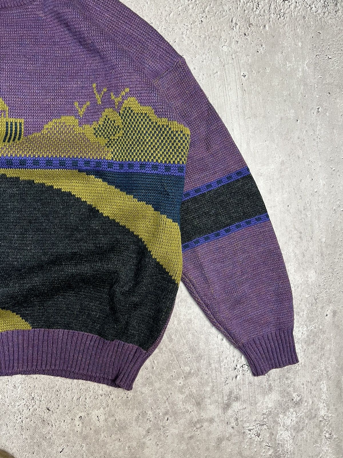 Homespun Knitwear RAPIDO SPIRIT Intarsia palace WOOL motive graphic SWEATER Size US L / EU 52-54 / 3 - 4 Thumbnail