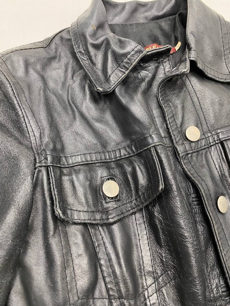 Vera Pelle Please Vera Pelle Black Leather Jacket Women S Vintage 90s Size S / US 4 / IT 40 - 3 Thumbnail