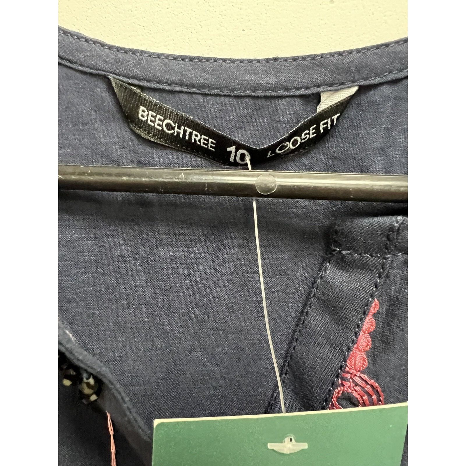 & Other Stories Beechtree Embroidered Shirt Navy Size 10 Women Dress A000651 Size L / US 10 / IT 46 - 5 Thumbnail