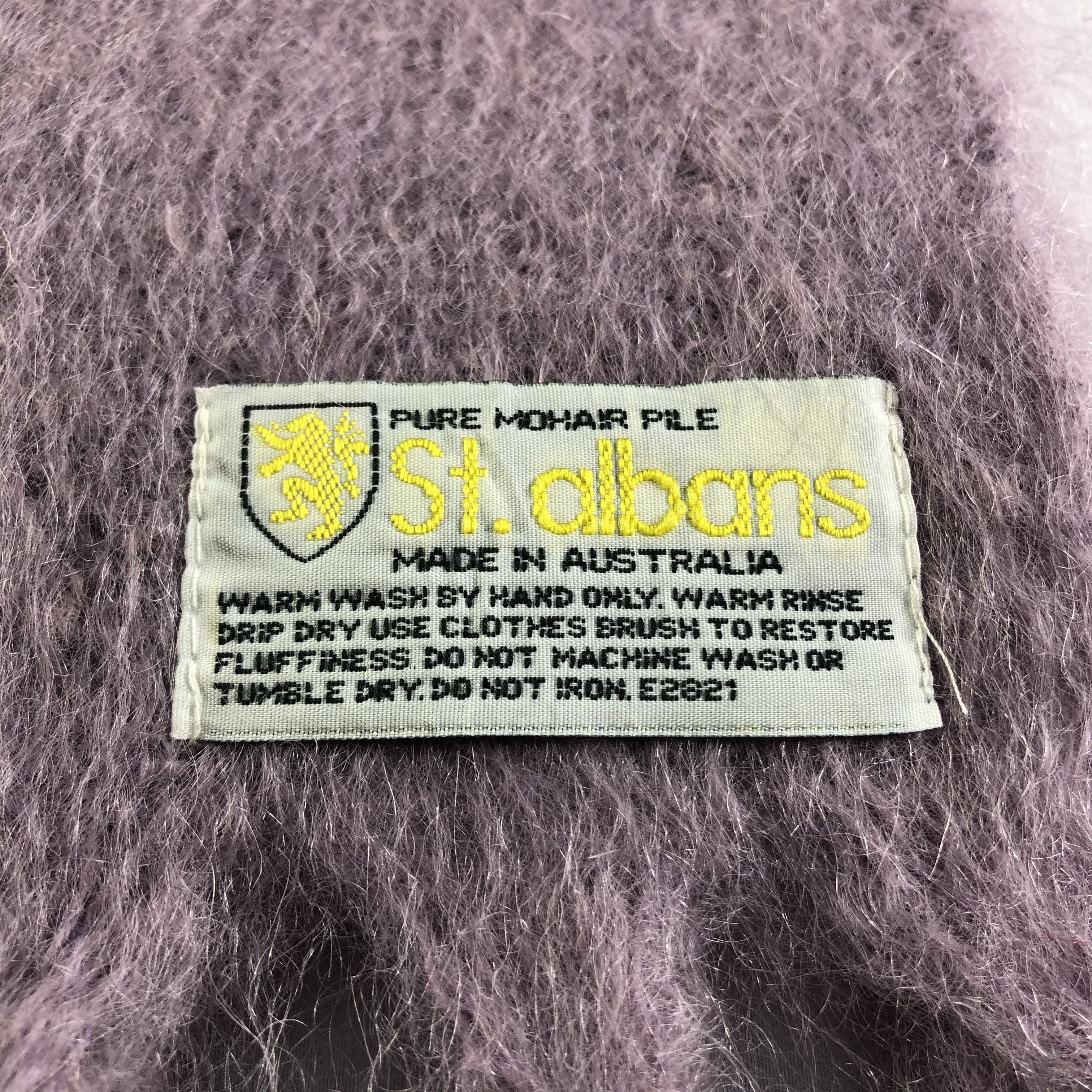 Vintage St. Albans Mohair Scarf Muffler Neckwear V2420 Size ONE SIZE - 4 Thumbnail