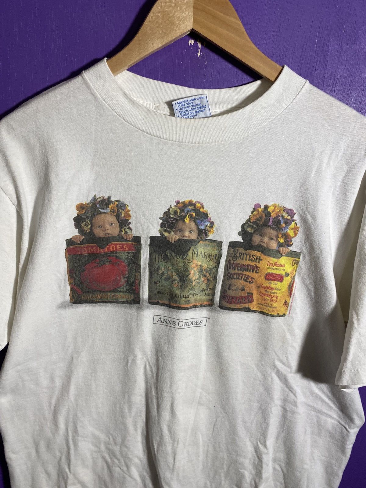 Vintage Vintage 90s Anne Geddes foods promo tee Size US L / EU 52-54 / 3 - 3 Thumbnail