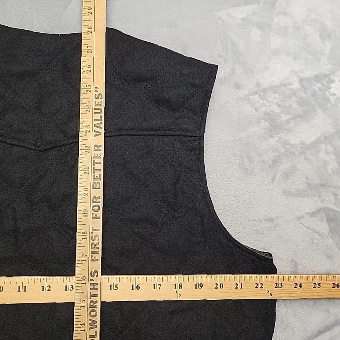 Vintage VINTAGE Schnee's Vest Mens L Black Wool Reversible Bozeman Montana Western Full Zip Size US L / EU 52-54 / 3 - 7 Thumbnail