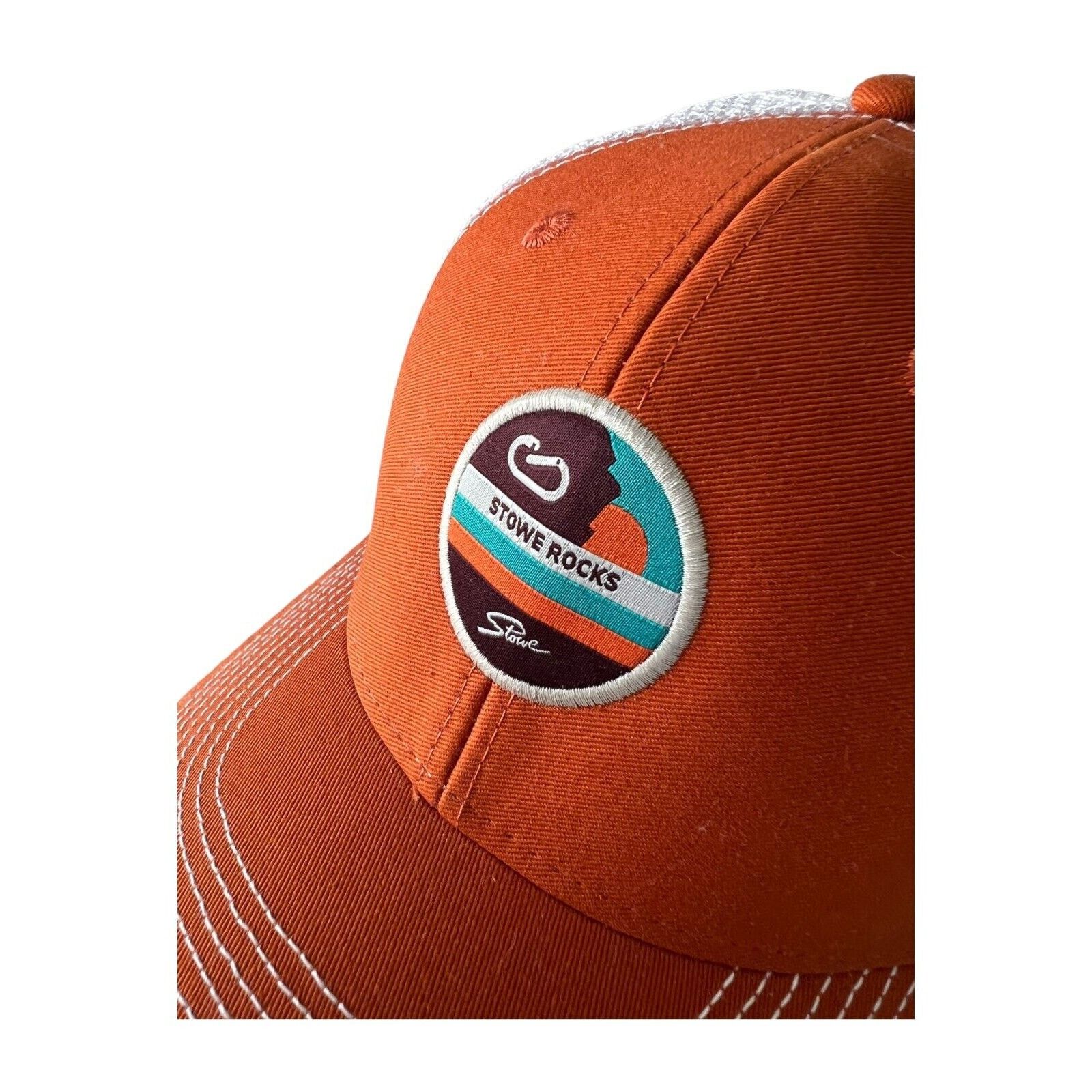 Other Stowe Rocks VT Orange White Snapback Hat New w/ Tags Size ONE SIZE - 6 Thumbnail