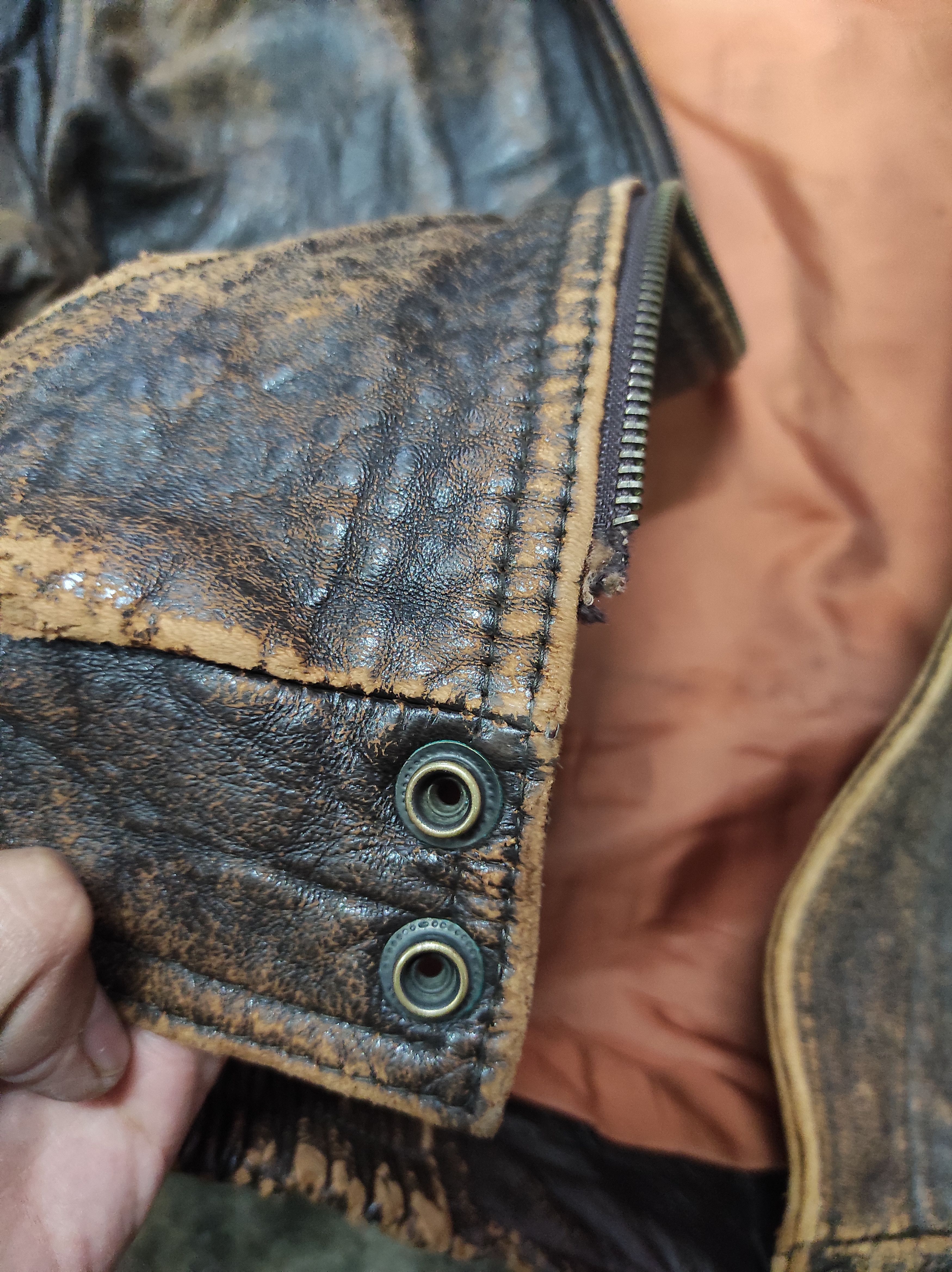 Harley Davidson COPPER PEDDY STYLE HARLEY DAVIDSON LEATHER JACKET DISTRESSED Size US L / EU 52-54 / 3 - 11 Thumbnail