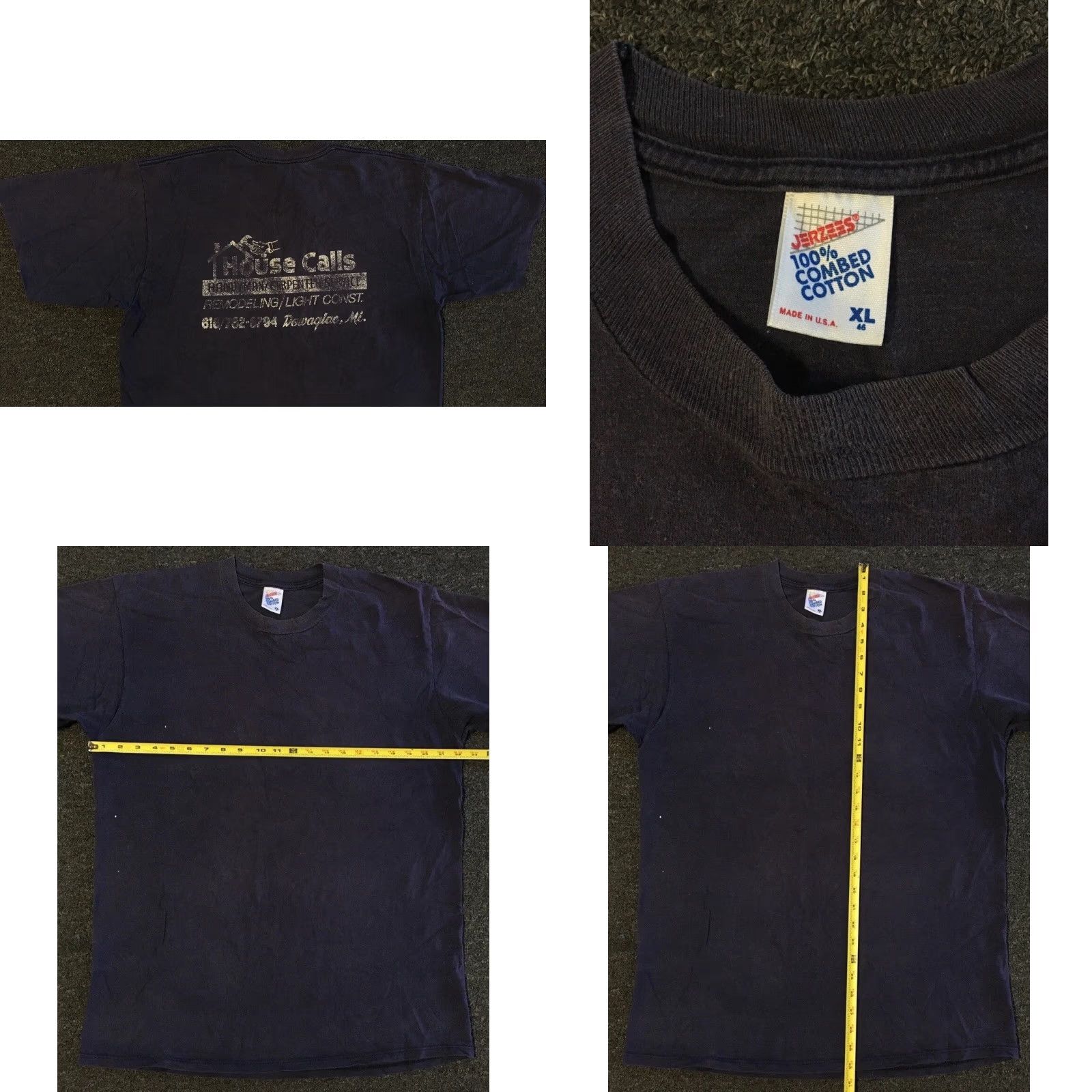 Vintage VINTAGE Michigan Construction Shirt XL Blue 90s Distressed Single Stitch USA Men Short Sleeve T-Shirt Grunge Rock Punk Skate Surf Ultralight Equipped Size US XL / EU 56 / 4 - 8 Thumbnail