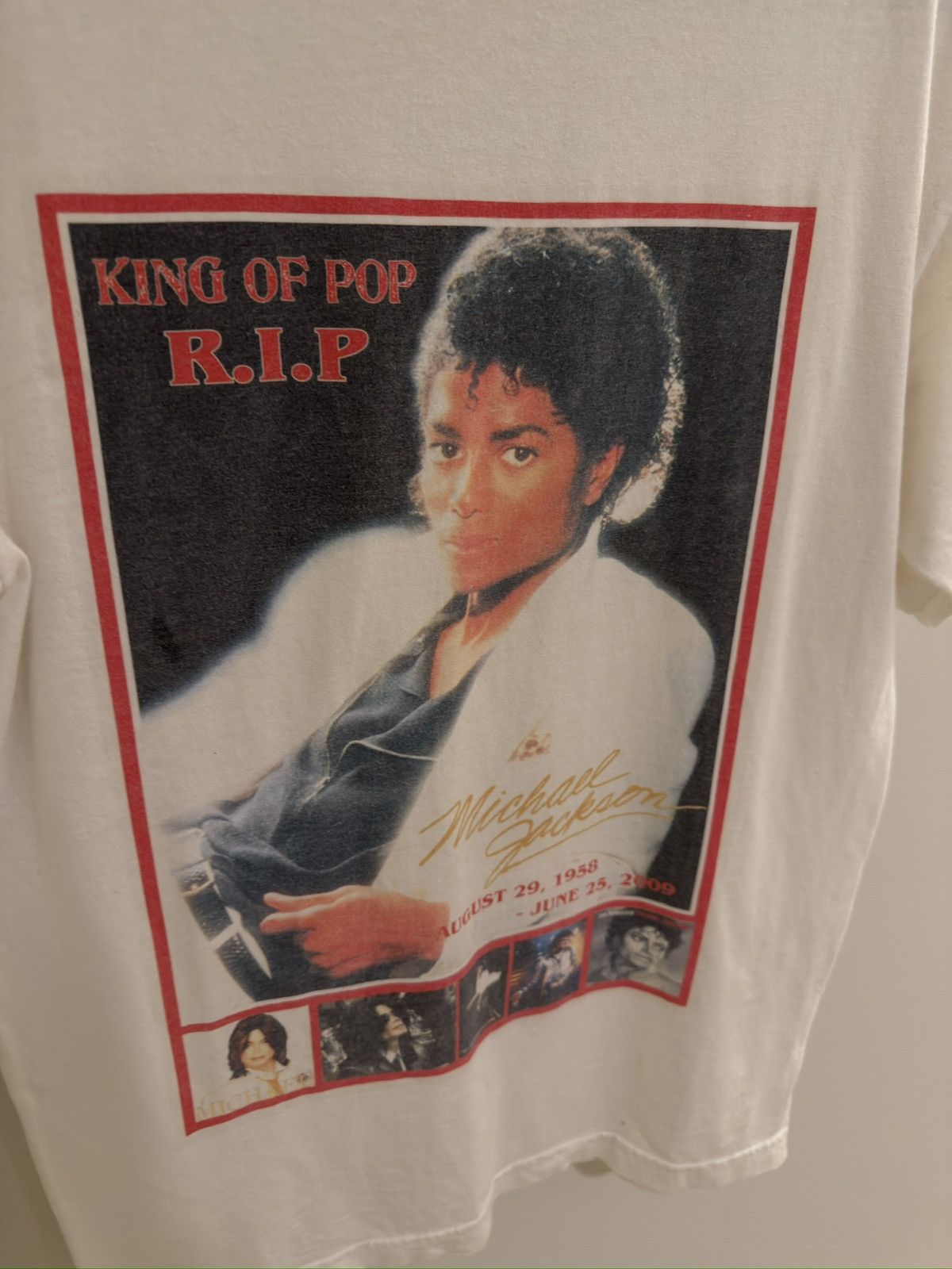 Vintage Vintage Michael Jackson “King of Pop” T-Shirt Size US M / EU 48-50 / 2 - 3 Thumbnail