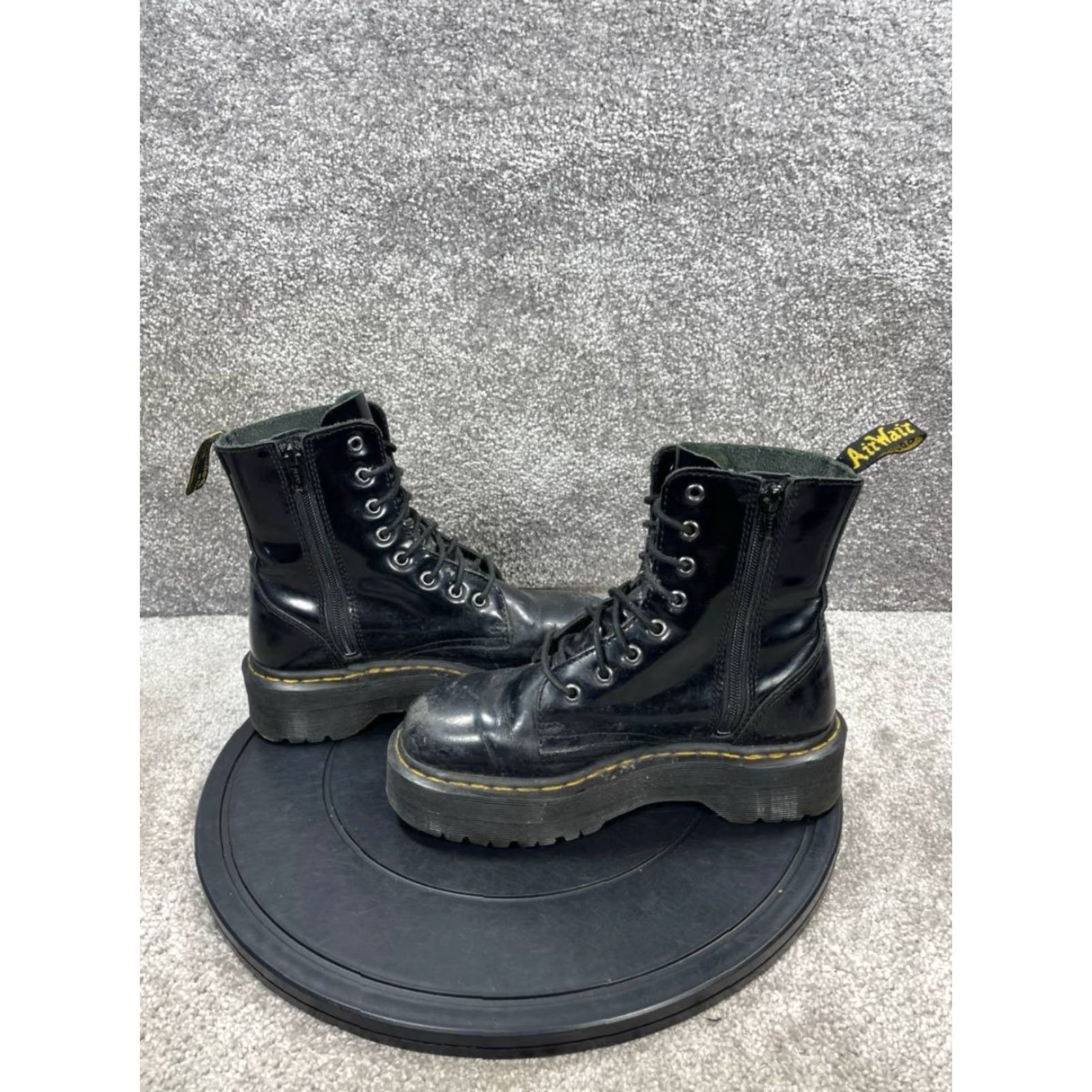 Dr. Martens Dr Martens Boots Mens Size 6 Jadon Soft Toe Black Leather Ankle Zip Work Shoe Size US 6 / EU 39 - 7 Thumbnail
