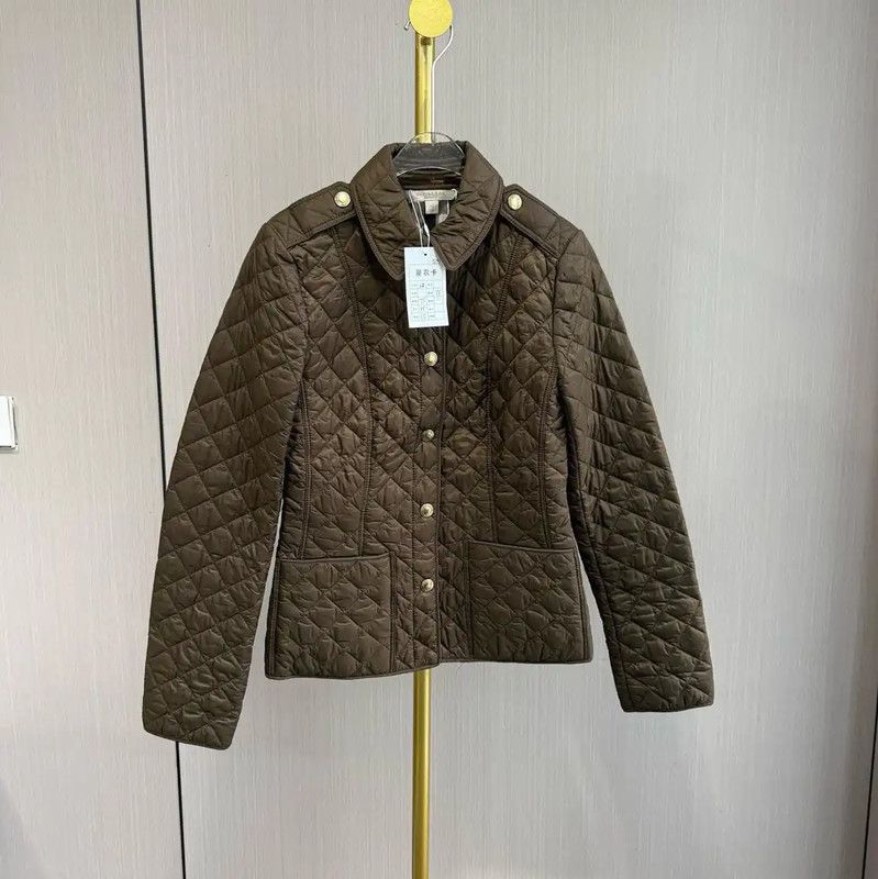 Burberry Burberry Quilted Brown Cotton Jacket for Women Size XS / US 0-2 / IT 36-38 - 1 Thumbnail