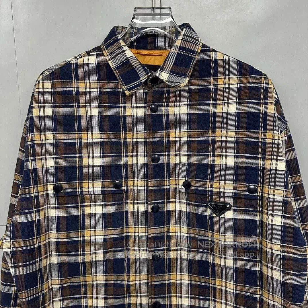 Prada prada plaid jacket with triangle logo. Size S / US 4 / IT 40 - 2 Thumbnail
