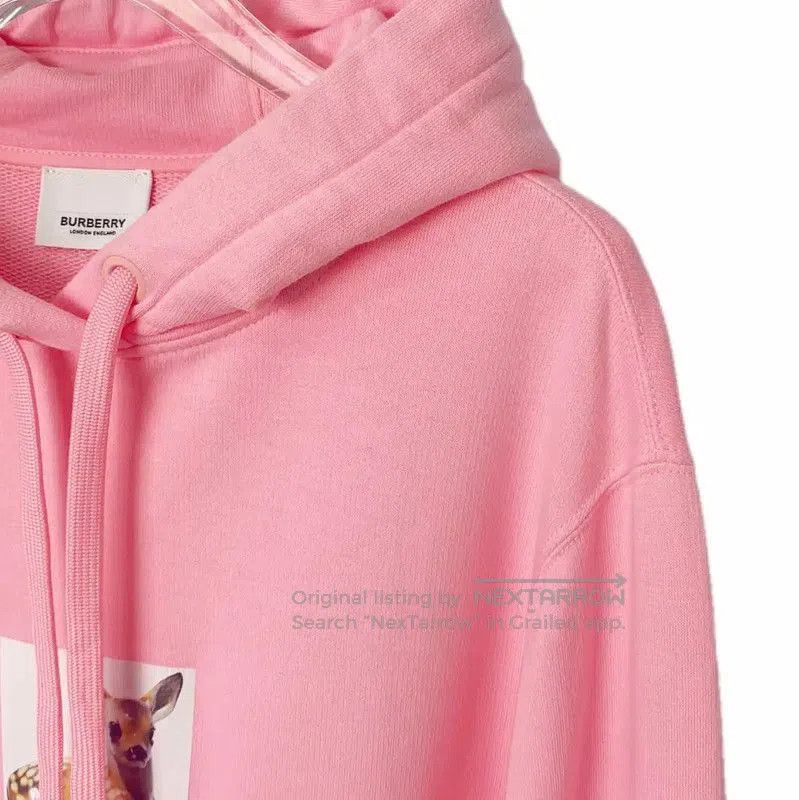 Burberry Burberry Pink Cotton Women's Hoodie. Size S / US 4 / IT 40 - 4 Thumbnail