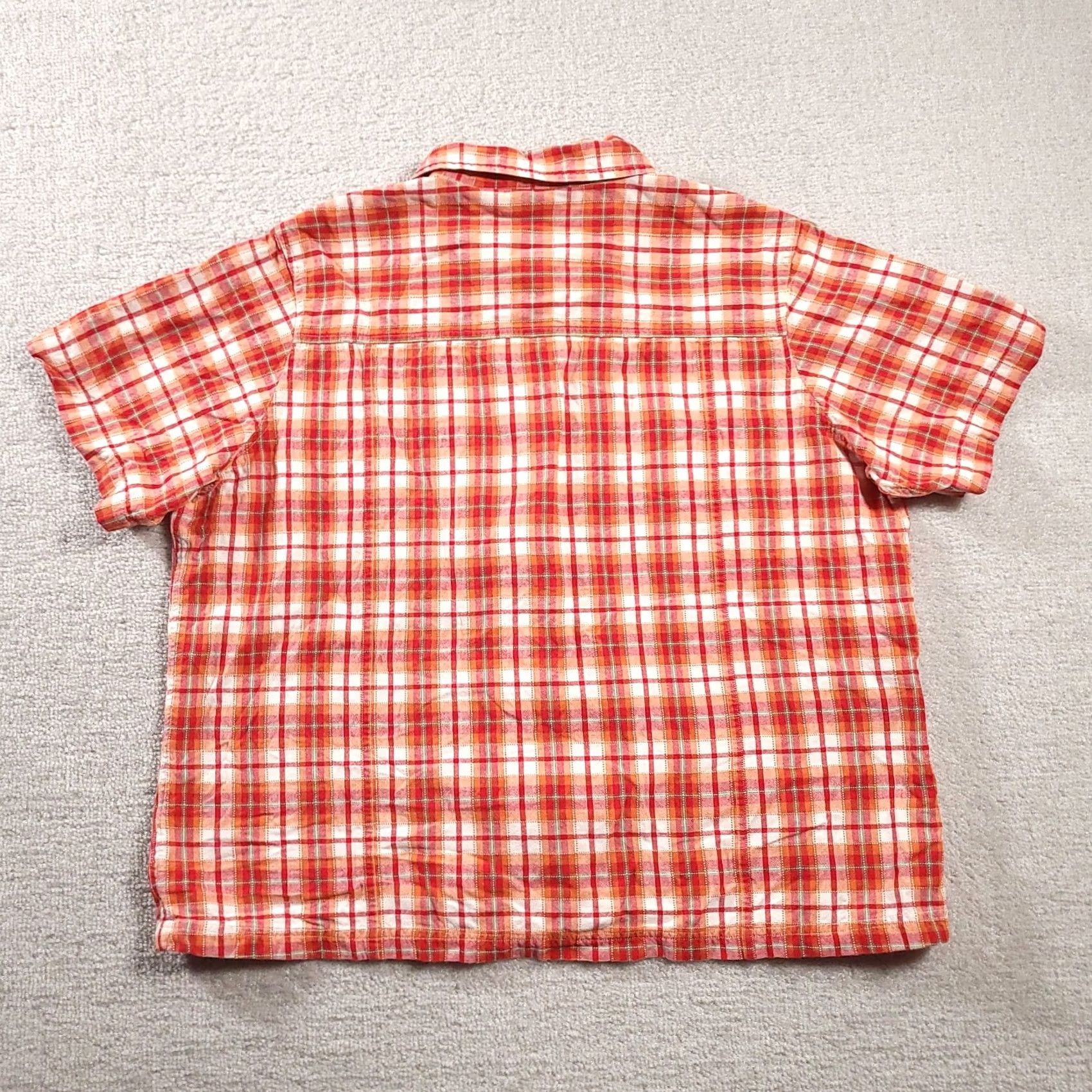 Faded Glory VINTAGE Faded Glory Shirt Womens 18W/20W Plaid Full Zip Collared Red Orange Plaid Shirt Womens XS? Size XXL / US 16-18 / IT 52-54 - 7 Thumbnail