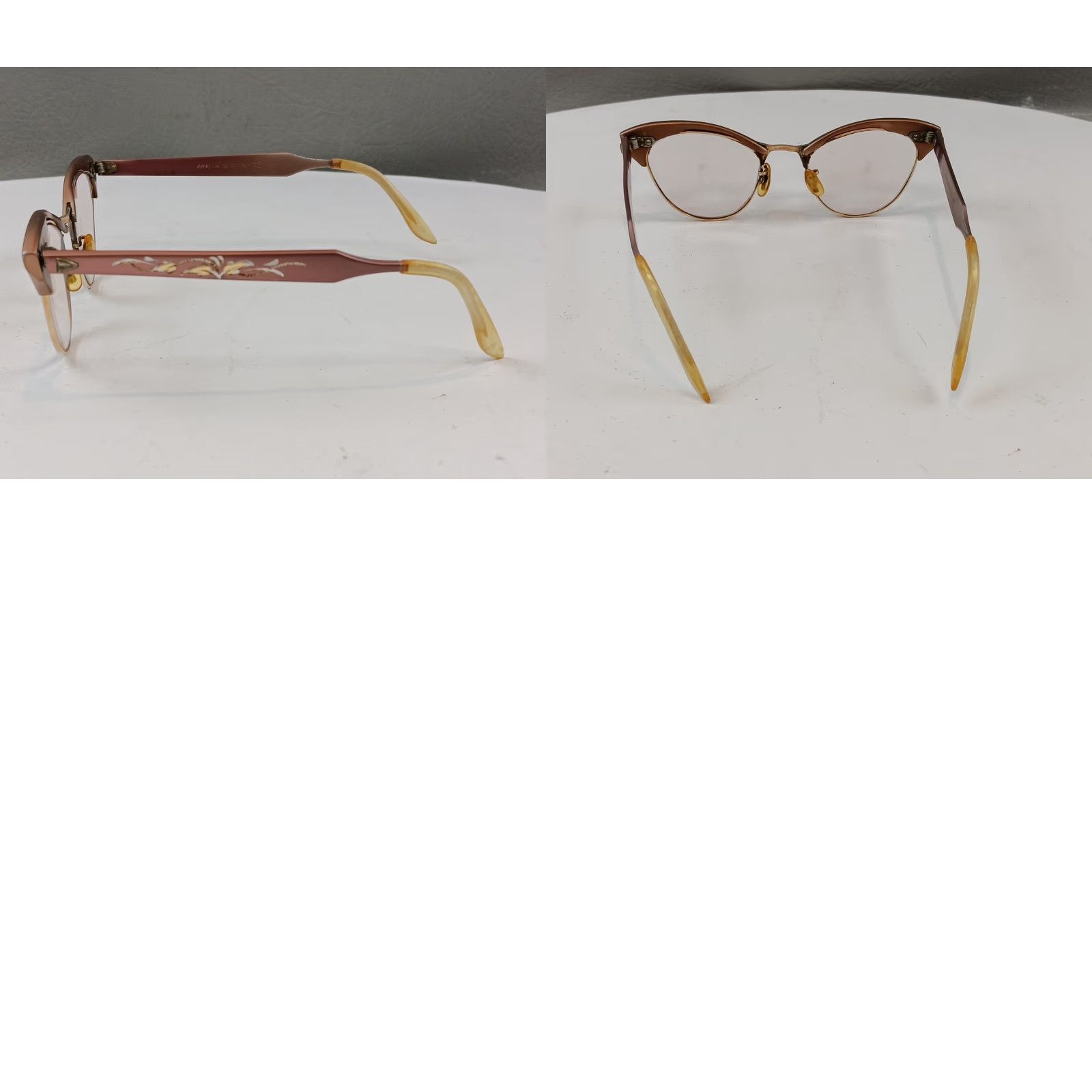 American Optical VINTAGE American Optical Cat Eye Frames Gold 12K Gold Filled Aluminum Women 1950s Retro Size ONE SIZE - 8 Thumbnail