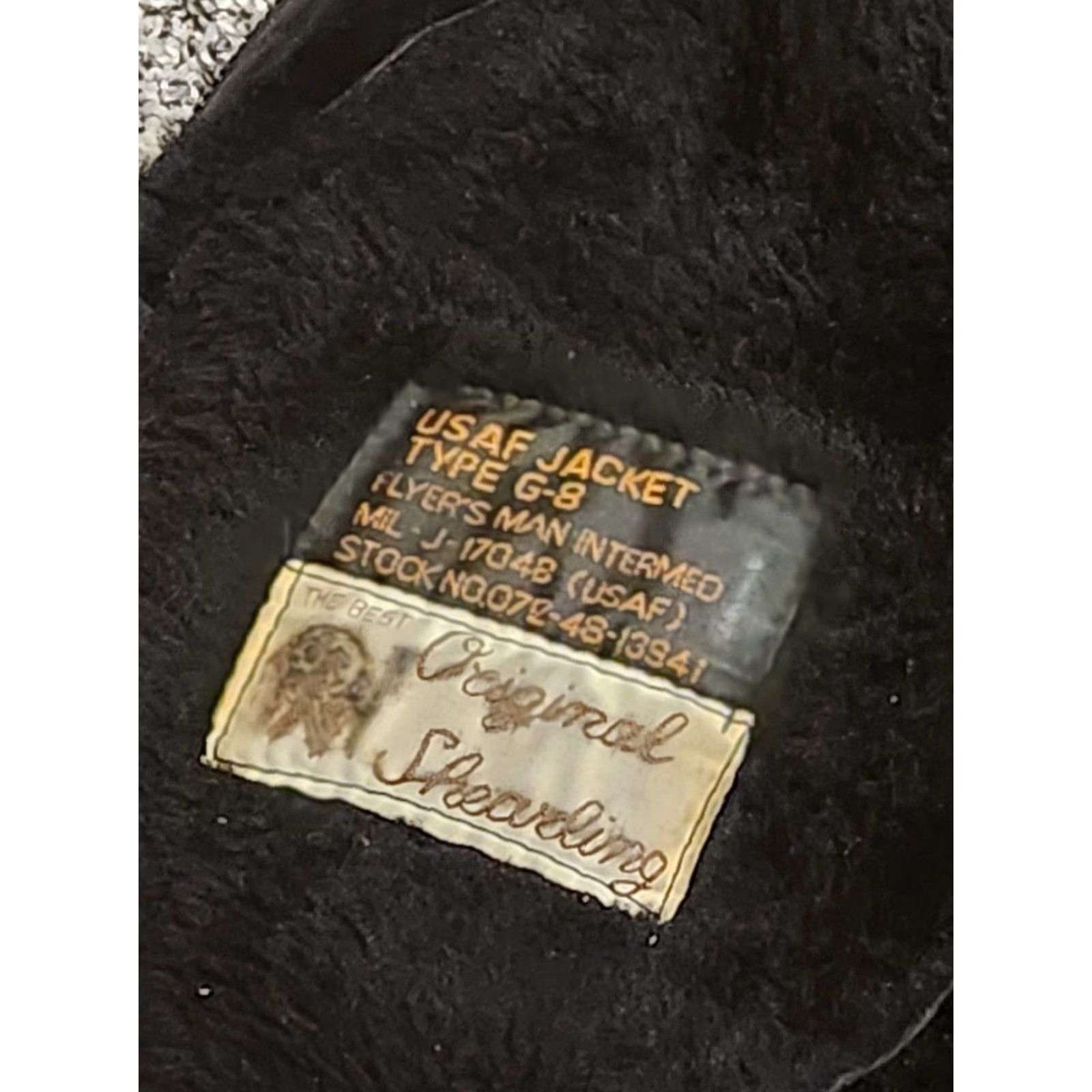 Vintage USAF Bomber Jacket Coat Men XL Brown Hooded Shearling MIL-J-1704B Vintage 071248139 Size US XL / EU 56 / 4 - 4 Thumbnail