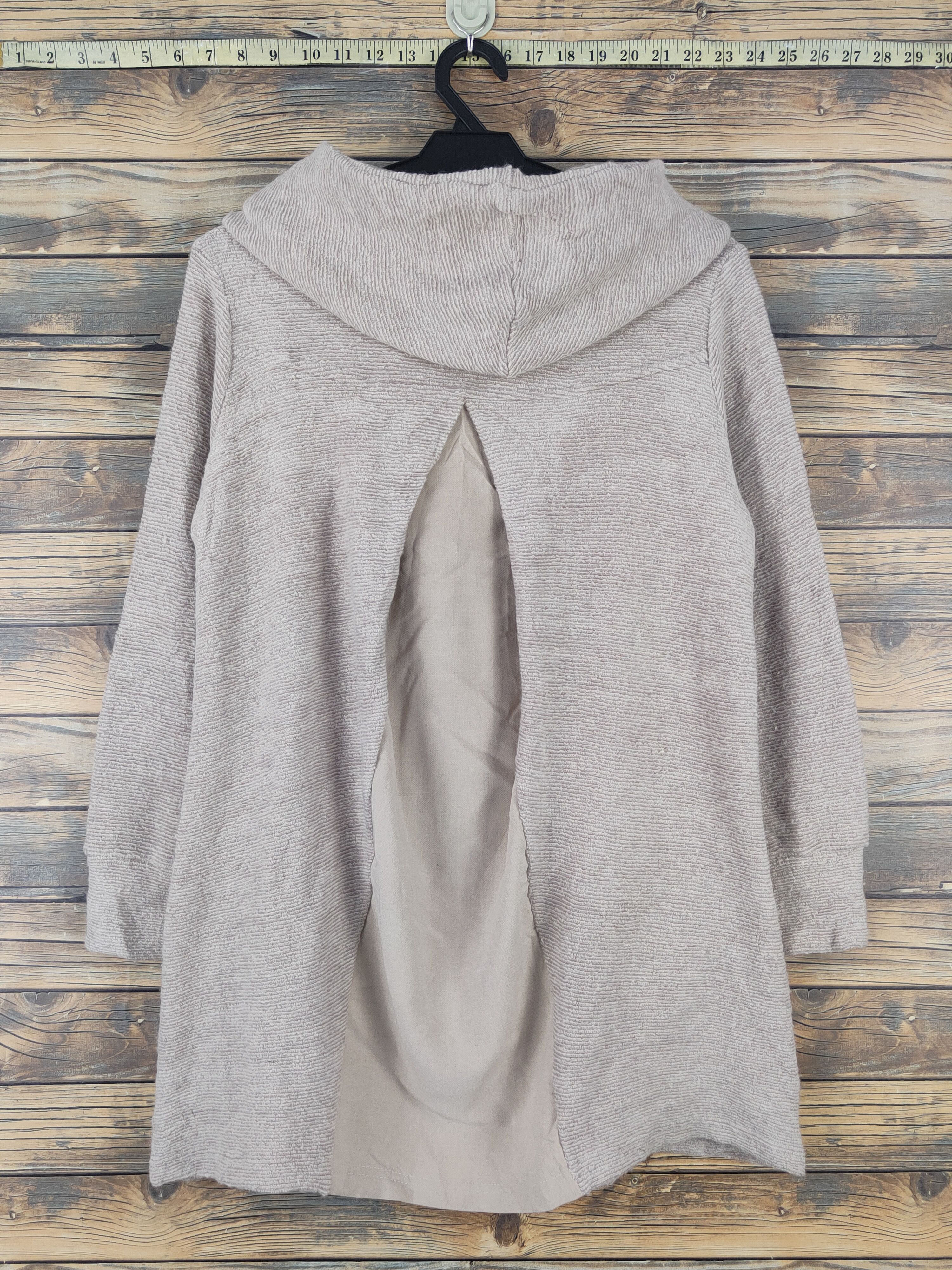 Homespun Knitwear × Japanese Brand × Vintage Winter Stuff Radiate Light Brown Hoodie Knitwear Sweaters Size M / US 6-8 / IT 42-44 - 8 Thumbnail