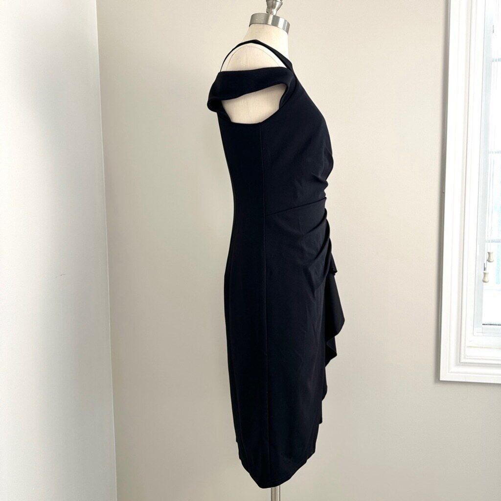 Tadashi Shoji Tadashi Shoji Navin Shoulder Cut-Out Black Dress Medium Size M / US 6-8 / IT 42-44 - 4 Thumbnail