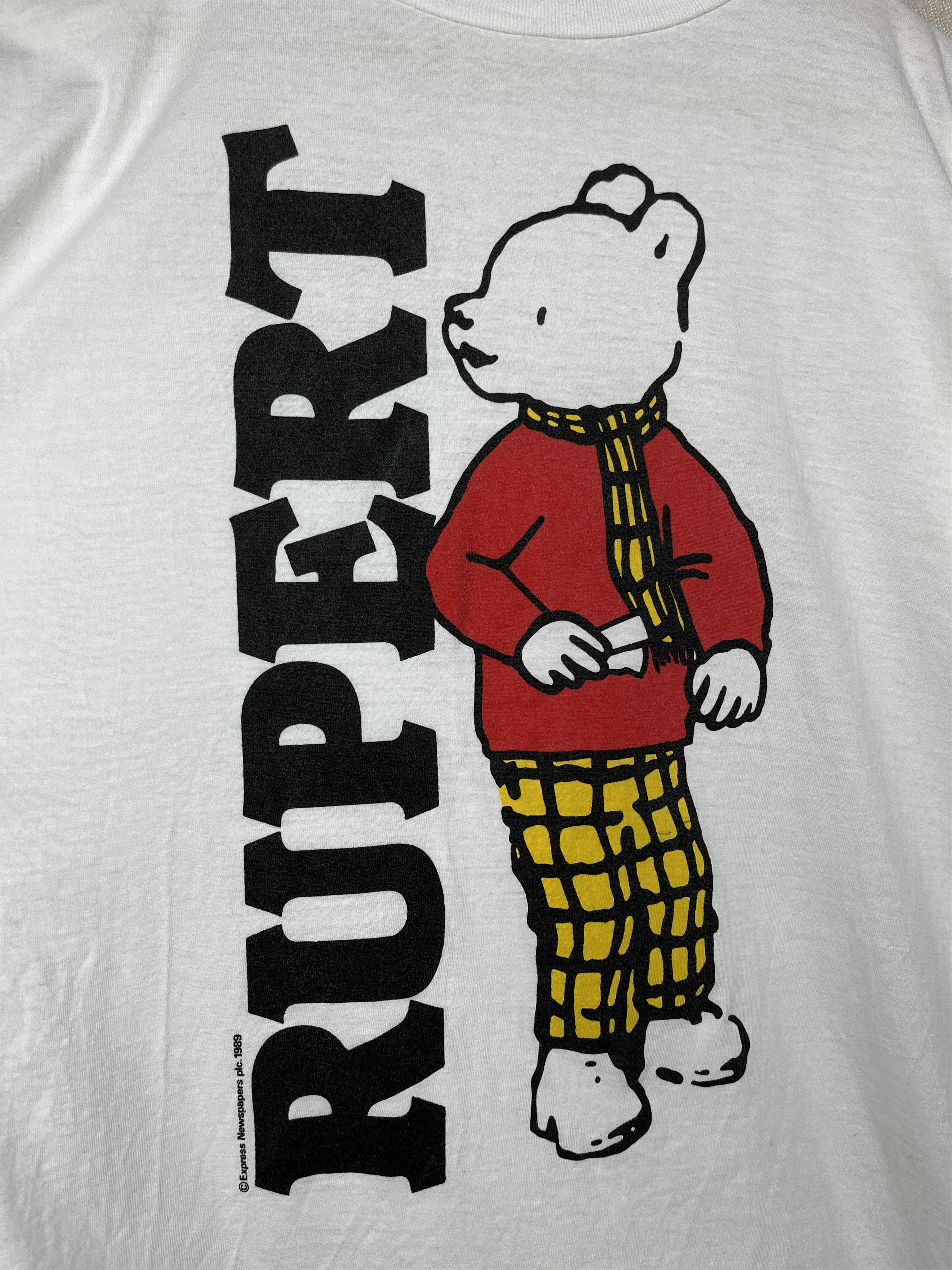 Cartoon Network Vintage Rupert 1989 TV series Graphic T-shirt Size US XL / EU 56 / 4 - 7 Thumbnail