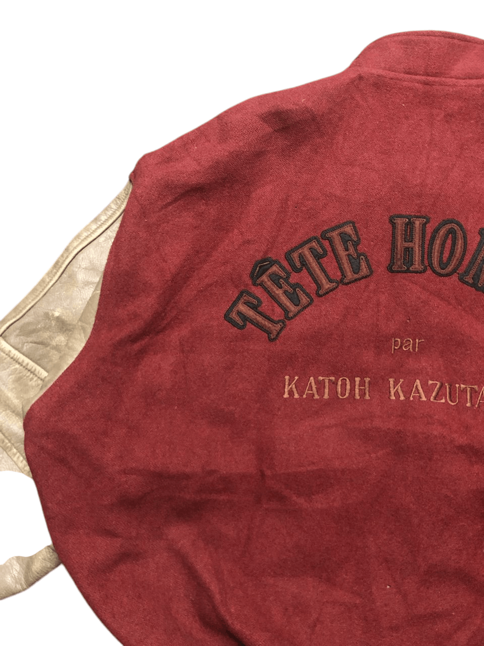 Issey Miyake VINTAGE TETE HOMME KATOH KAZUTAKA VARSITY JACKET DISTRESSED Size US L / EU 52-54 / 3 - 6 Thumbnail