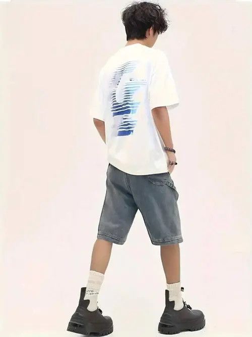 Japanese Brand × Vintage VINTAGE Y2K RETRO jeans denim shorts Size US 37 - 4 Thumbnail
