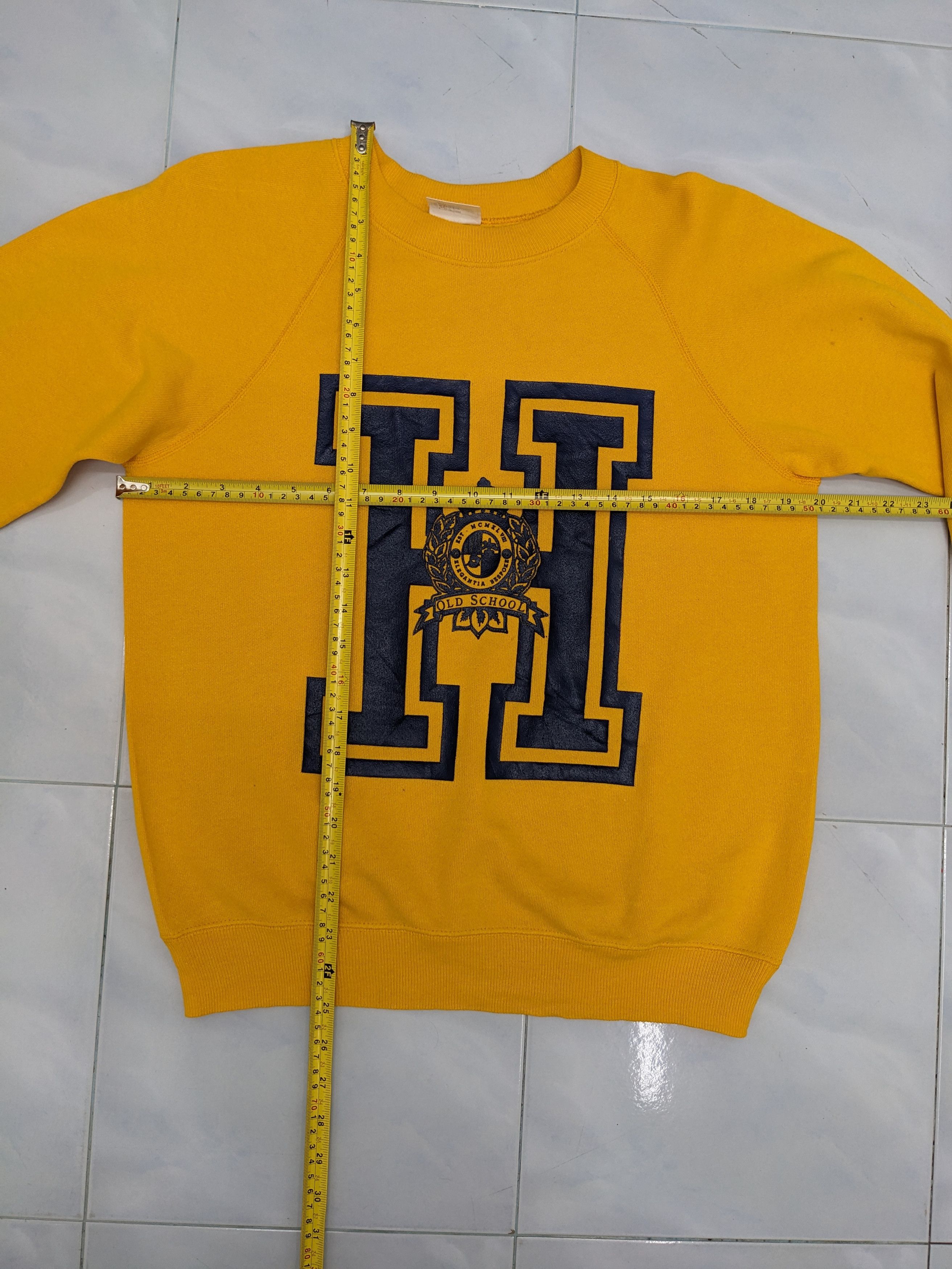 Vintage Vintage 80s Hanes H Old School Crewneck Sweatshirt Size US M / EU 48-50 / 2 - 7 Thumbnail