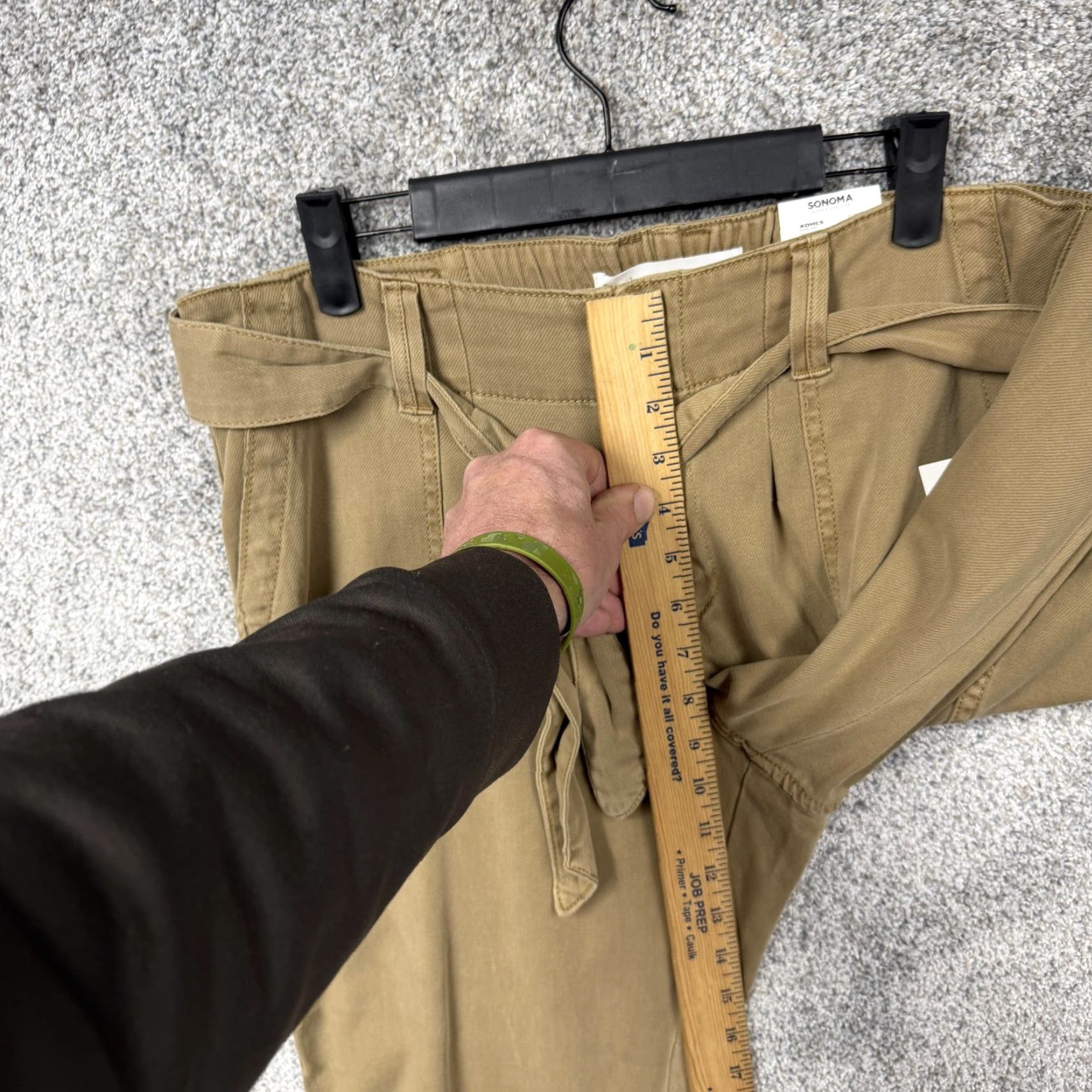 Vintage Sonoma Goods For Life Capri Pants 14 Capri Women Brown Twill with Belted Pockets Regular Inseam 27in Casual Summer Size 36" / US 14 / IT 50 - 5 Thumbnail