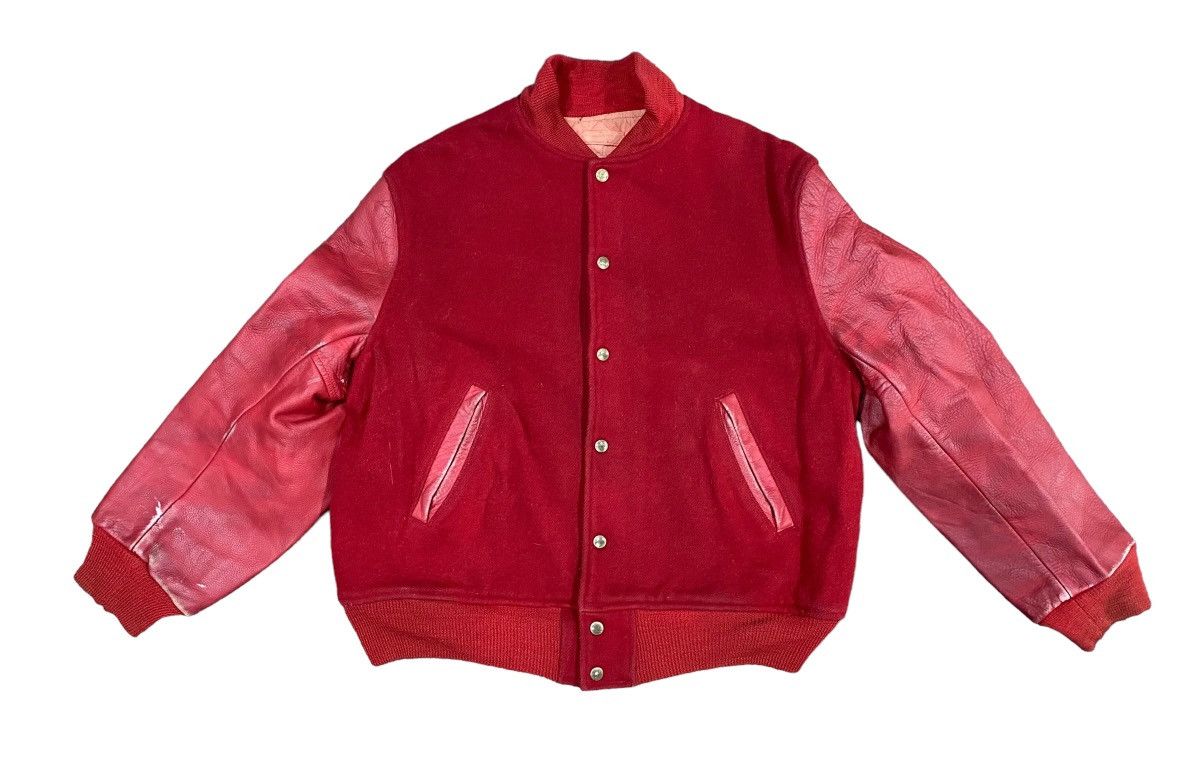 Karl Helmut Rare KARL HELMUT Varsity Leather Jacket Size US L / EU 52-54 / 3 - 8 Thumbnail