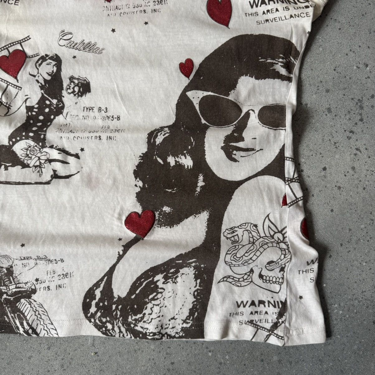 Hysteric Glamour Amazing Y2K Sexy Lady Printed Vintage T-Shirt Size S / US 4 / IT 40 - 5 Thumbnail