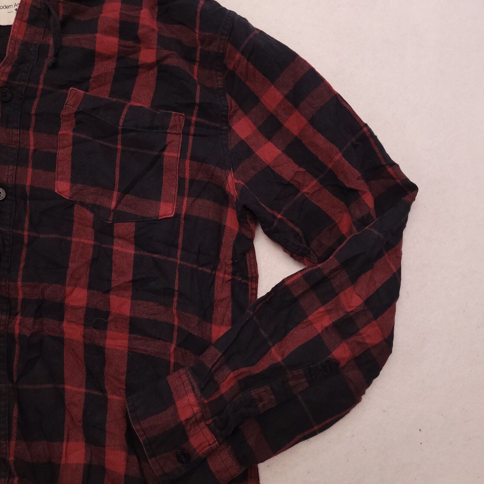 Modern Amusement Modern Amusement Casual Button Up Hoodie Mens Size M Plaid Size US M / EU 48-50 / 2 - 6 Thumbnail