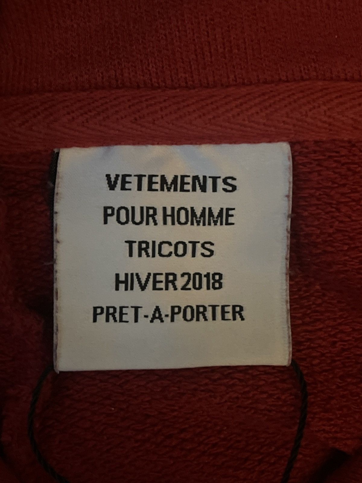 Vetements Vetements Split Antwerpen Hoodie in Red Size US XS / EU 42 / 0 - 6 Thumbnail