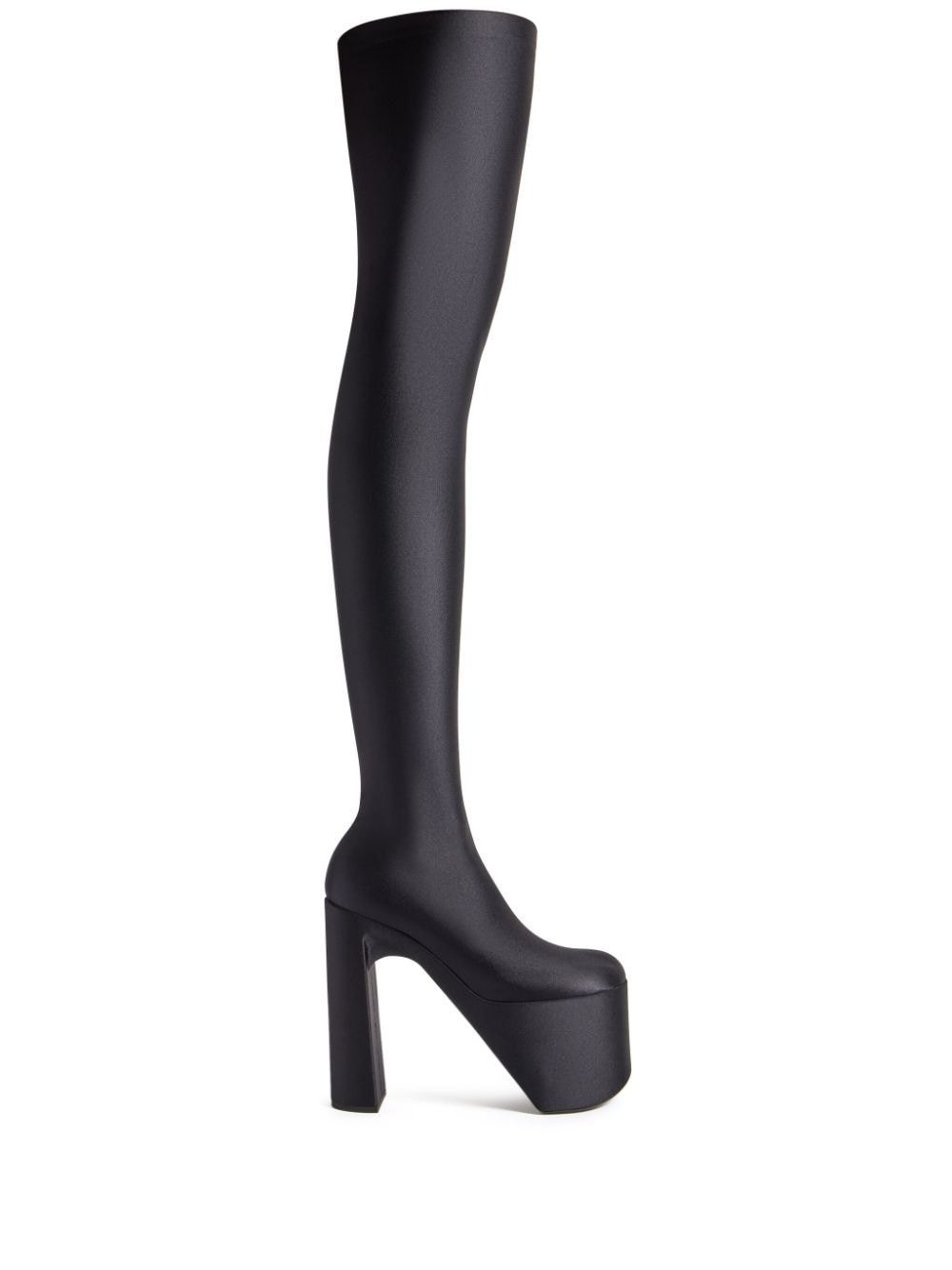 Balenciaga o1w1db10625 Camden 160mm Over-The-Knee Boots in Black Size US 7 / IT 37 - 1 Thumbnail