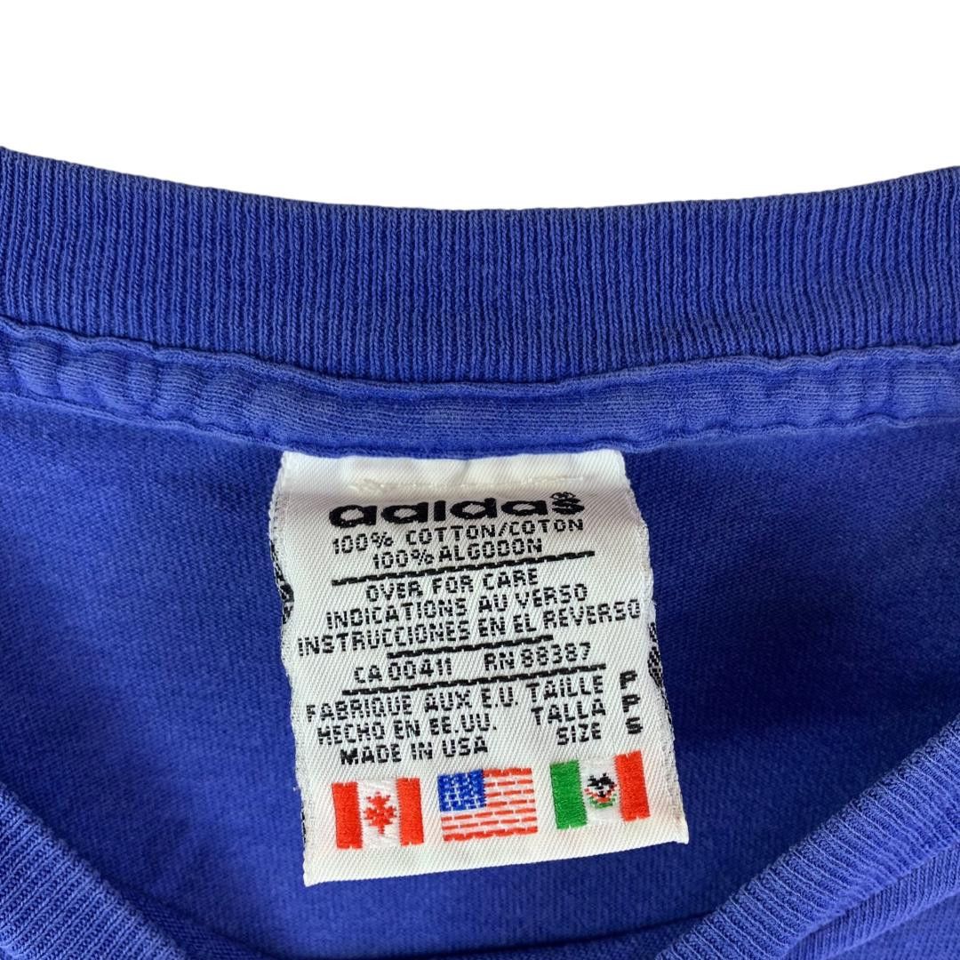 Adidas Vintage 90s ADIDAS soccer blue tee shirt Size US S / EU 44-46 / 1 - 3 Thumbnail