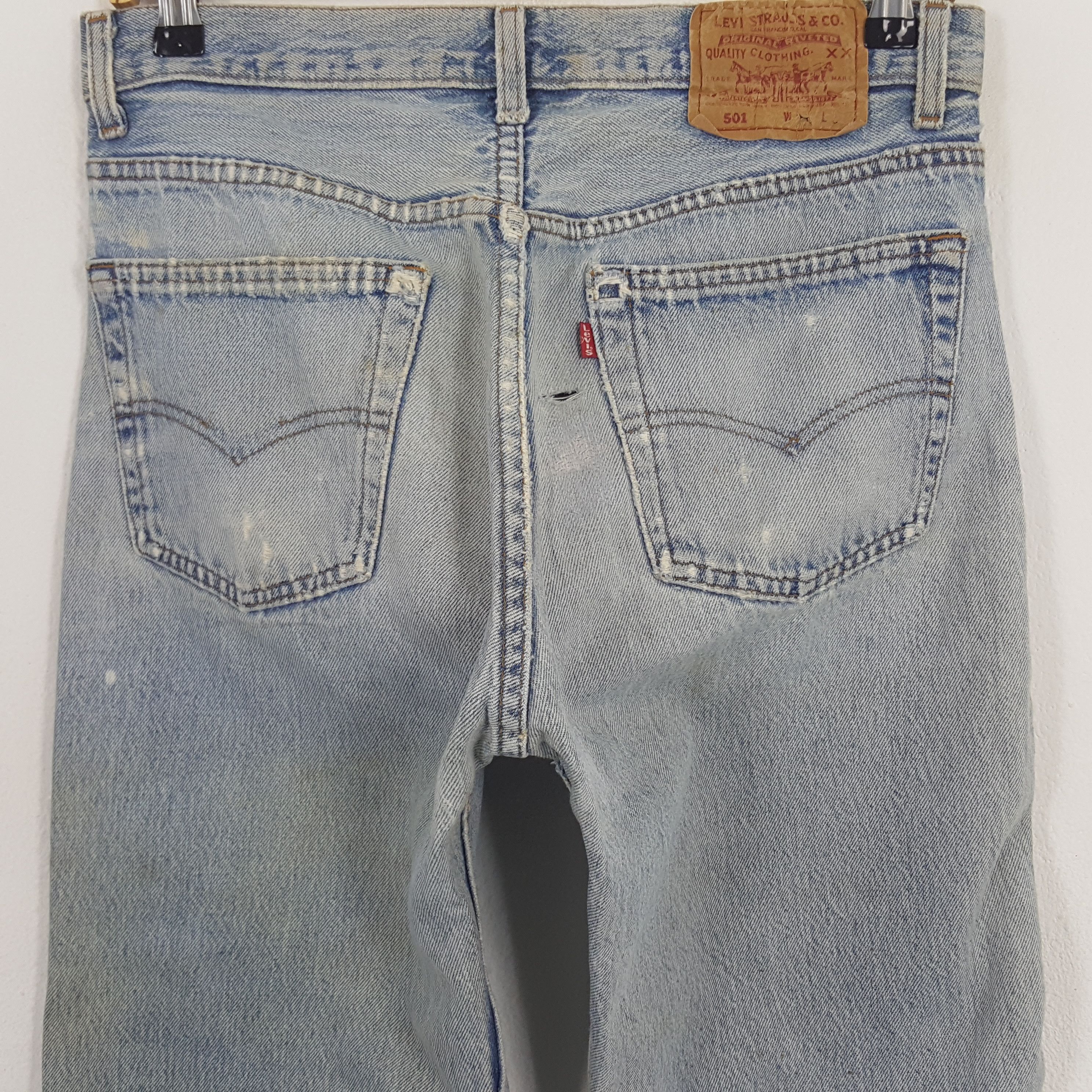 Levi's × Vintage Vintage Levi's 501 Distressed Style Denim Jeans Size US 30 / EU 46 - 5 Thumbnail